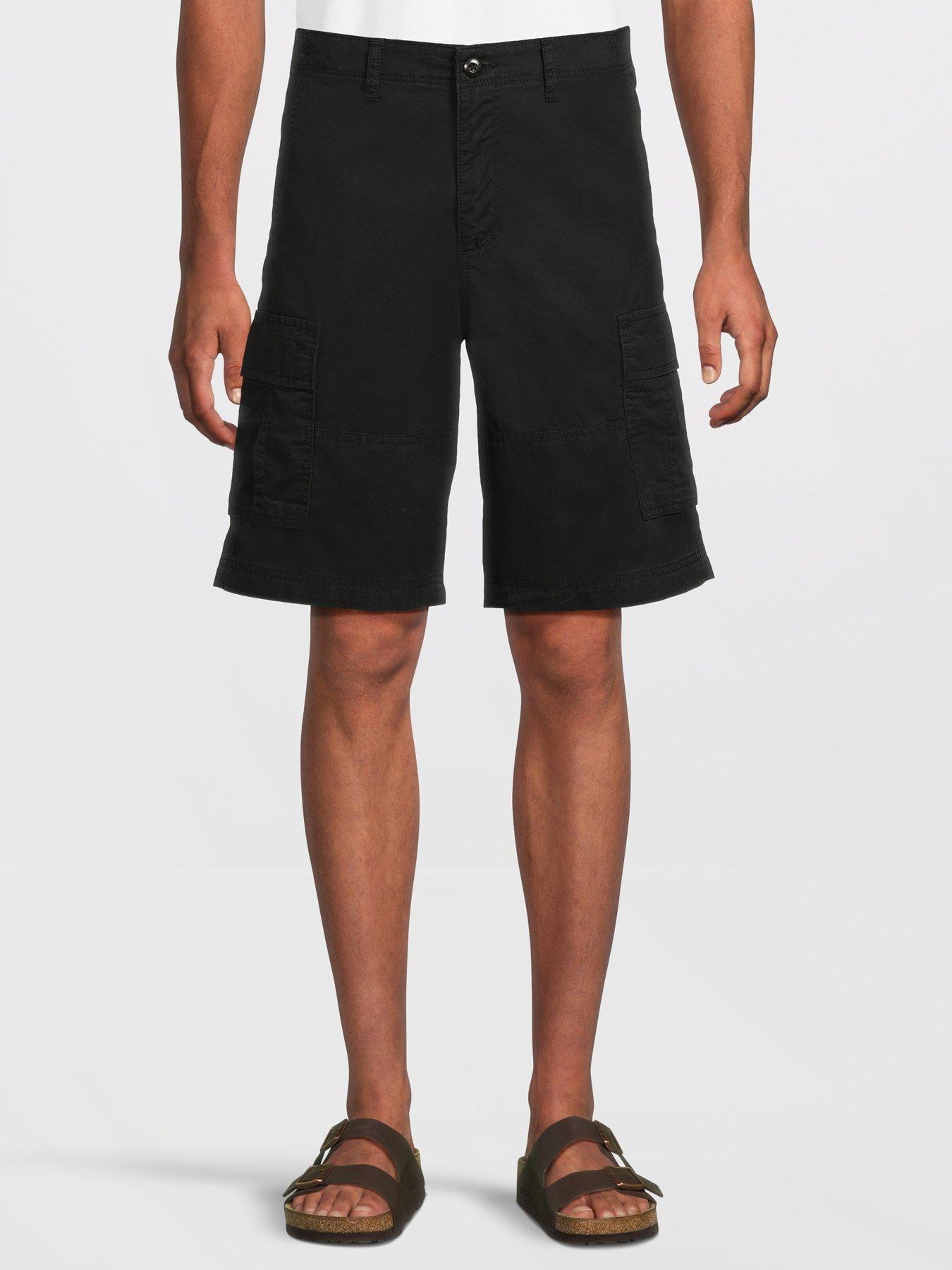 Image 2 of 6 of Jack & Jones Jack &amp; Jones Cole Mateo Cargo Shorts Mid Length 2pk - Black