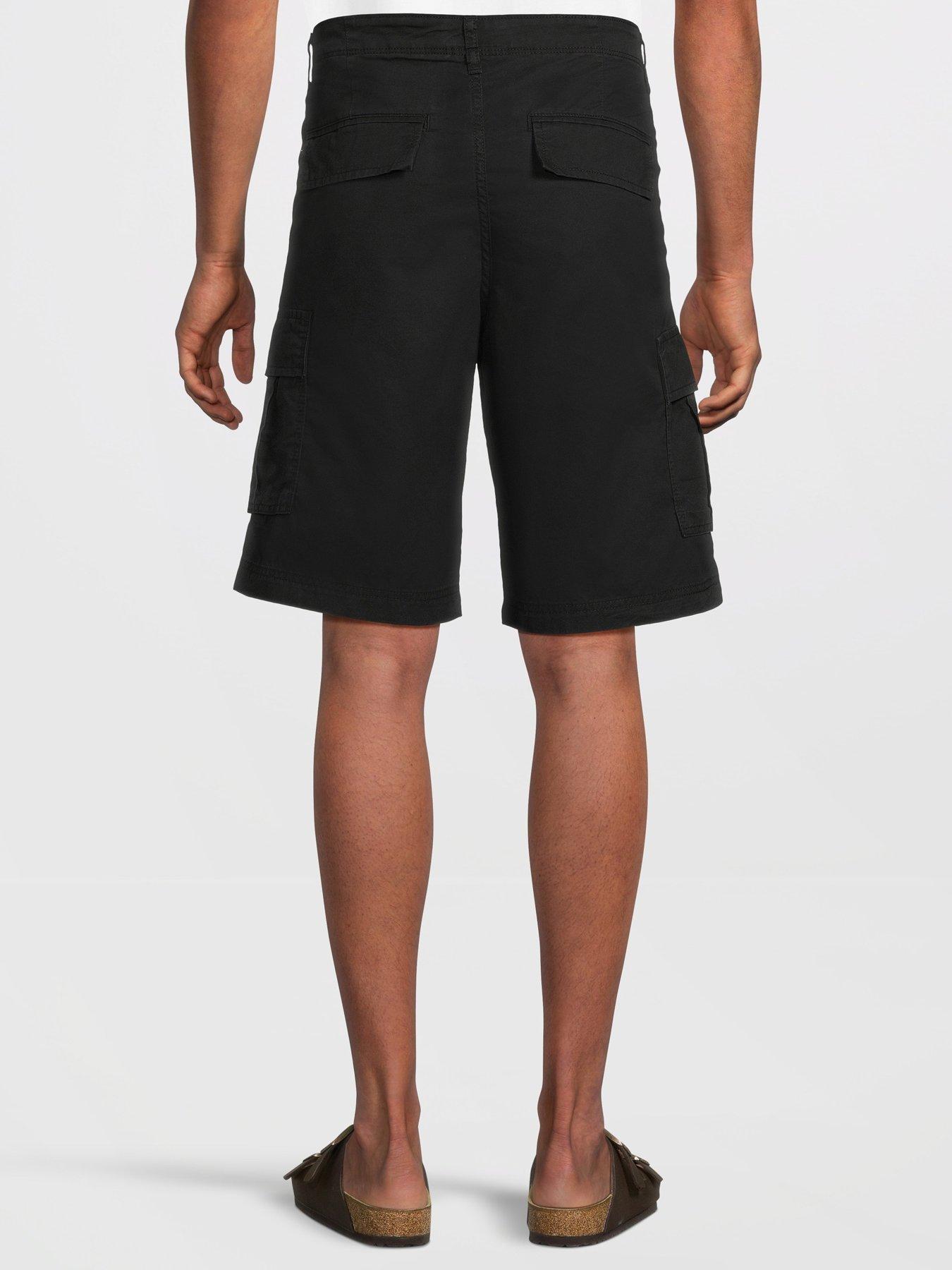 Image 3 of 6 of Jack & Jones Jack &amp; Jones Cole Mateo Cargo Shorts Mid Length 2pk - Black