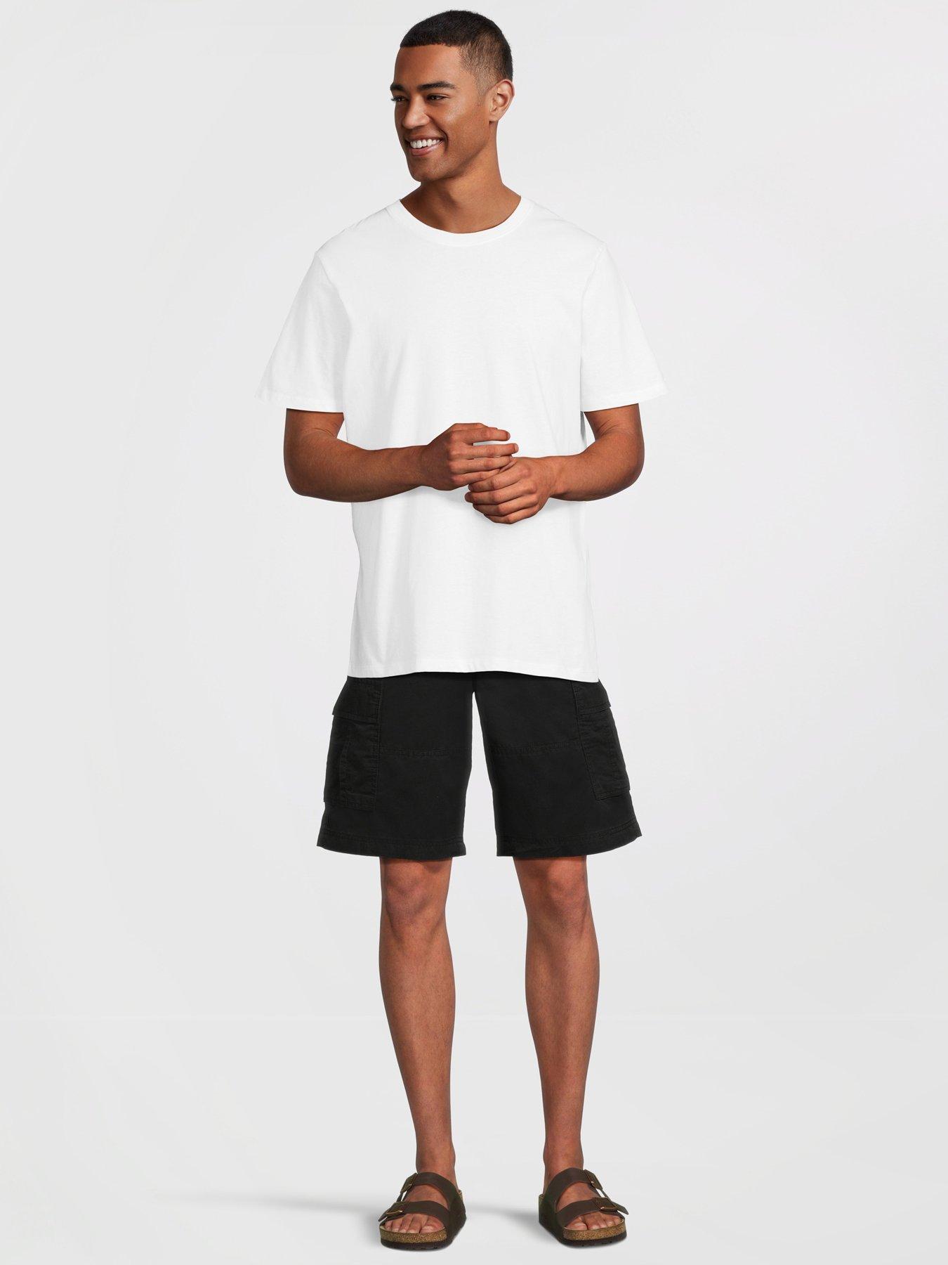 Image 4 of 6 of Jack & Jones Jack &amp; Jones Cole Mateo Cargo Shorts Mid Length 2pk - Black