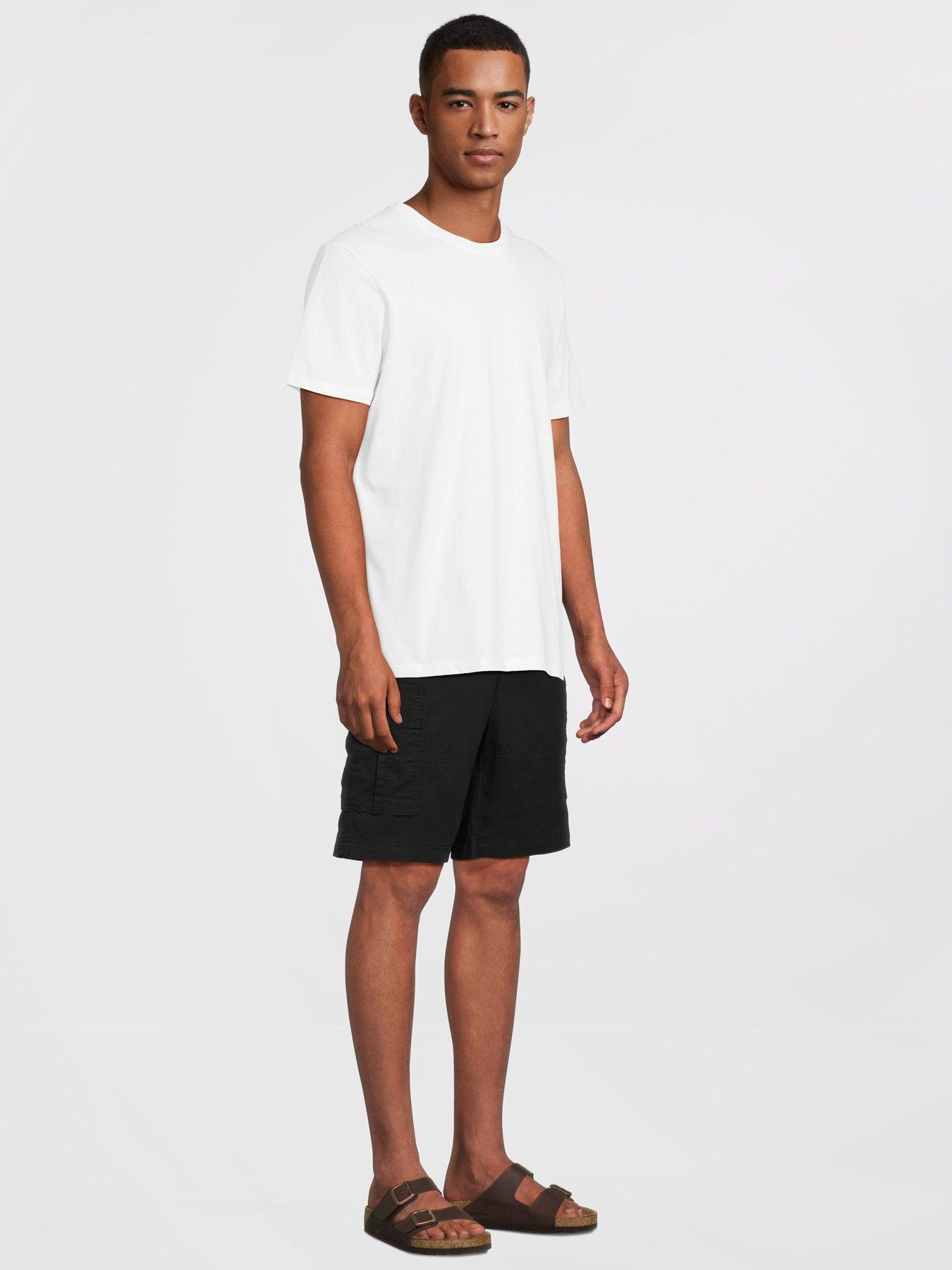 Image 5 of 6 of Jack & Jones Jack &amp; Jones Cole Mateo Cargo Shorts Mid Length 2pk - Black