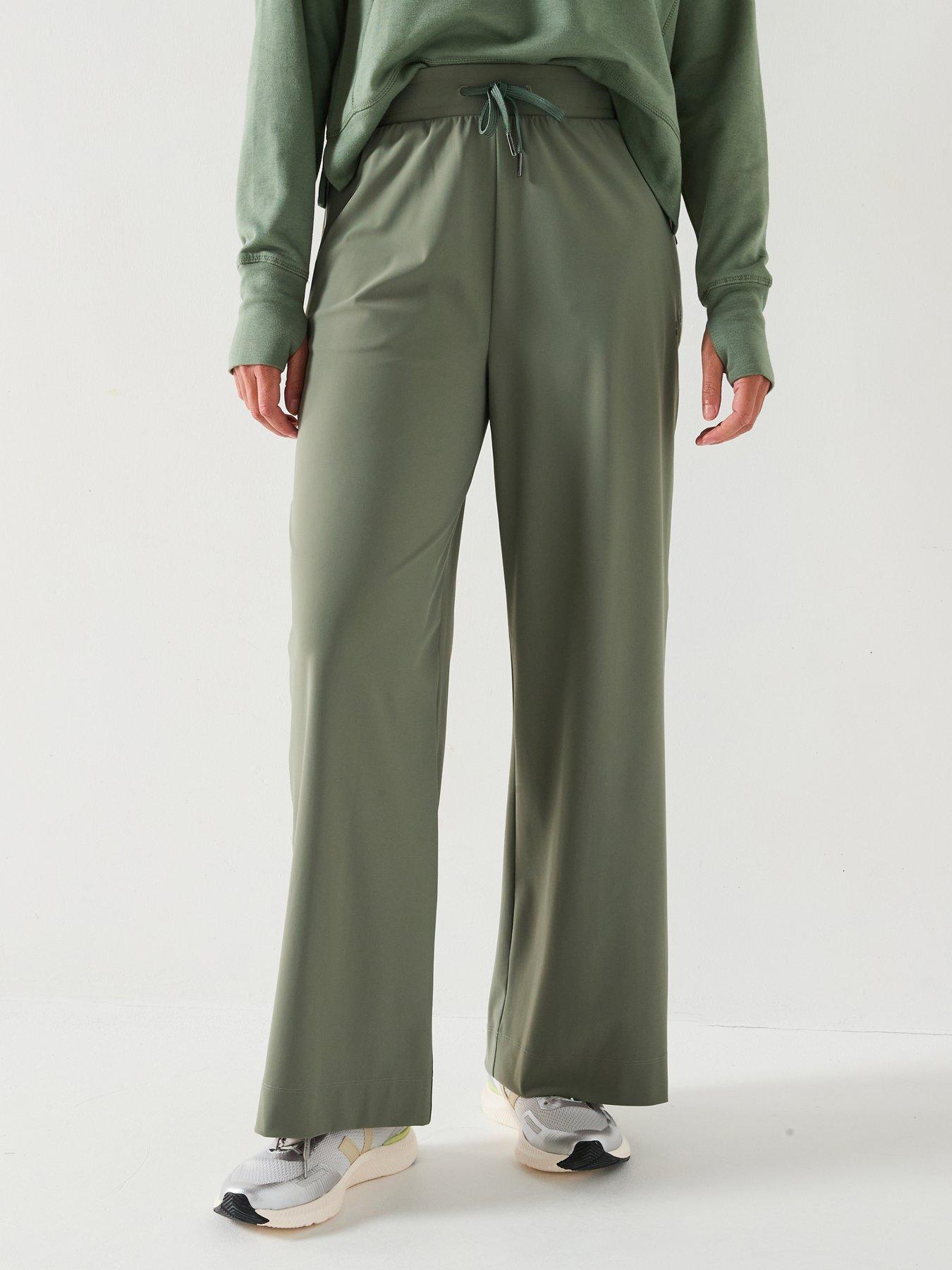 Sweaty Betty Womens Explorer Wide Leg 30' Trousers - Green