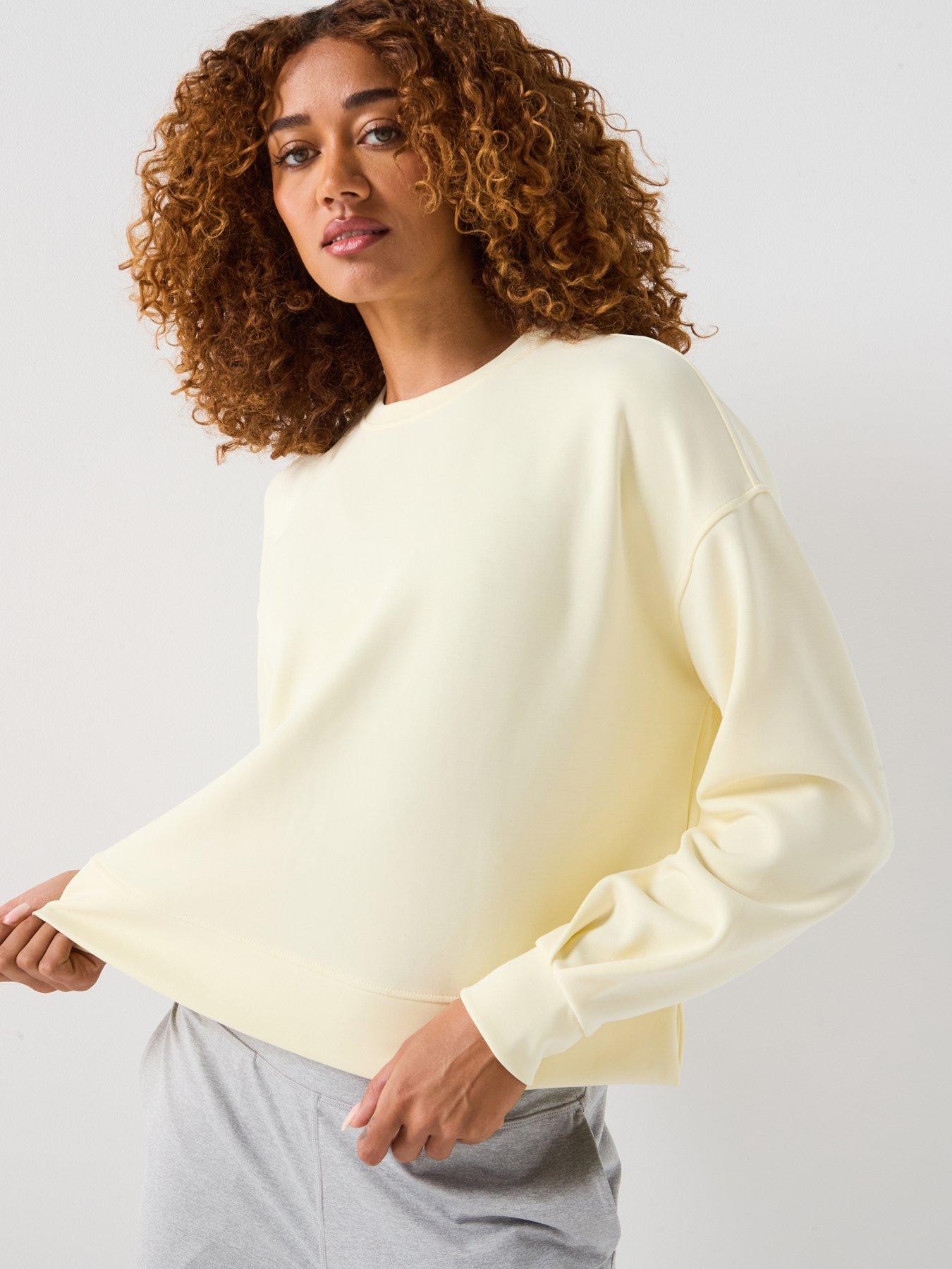 Sweaty Betty Womens Training Sand Wash Cloudweight Sweatshirt - Yellow