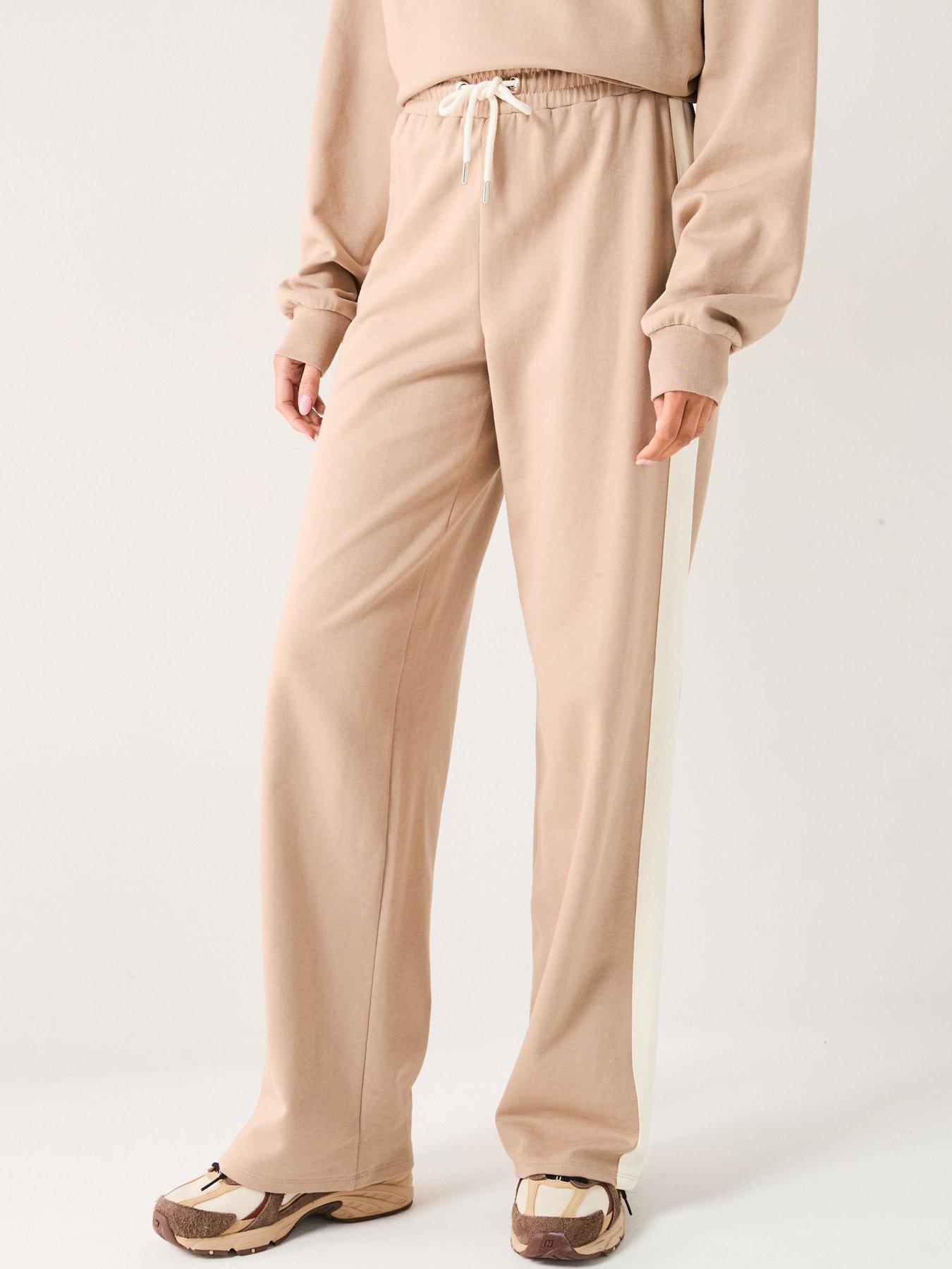 V by Very Side Stripe Co-Ord Joggers - Brown