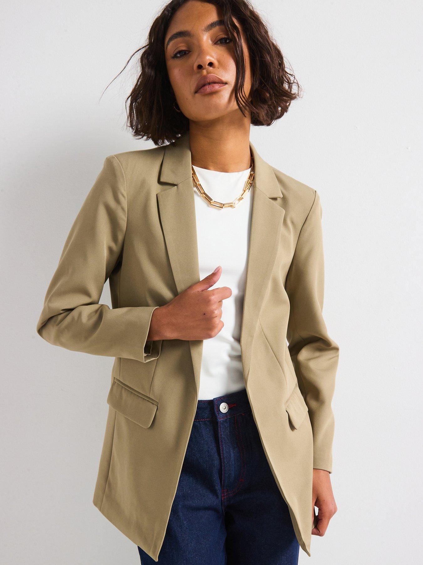 Image 1 of 6 of PIECES Oversized Blazer - Green