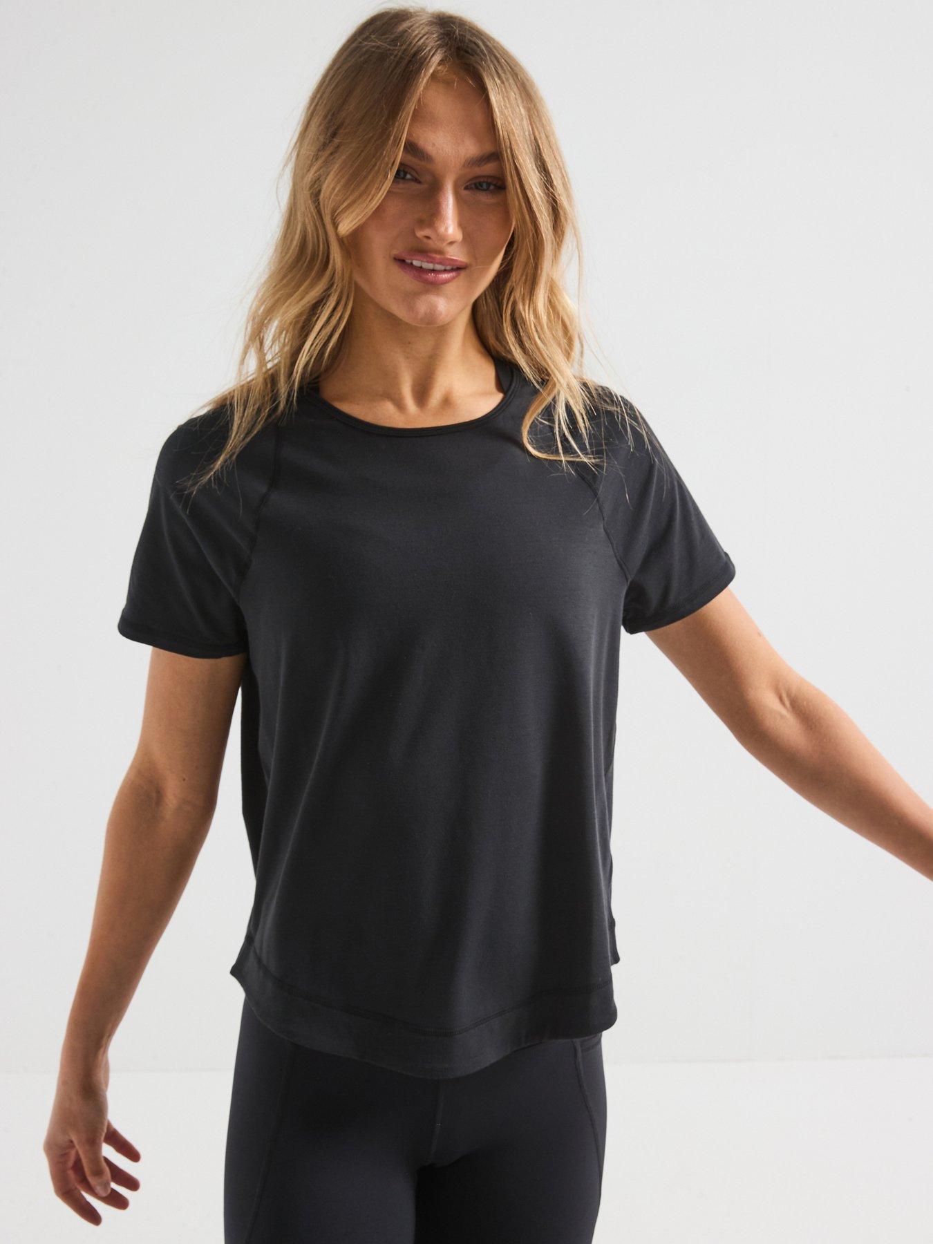 Sweaty Betty Womens Running Breathe Easy Short Sleeve Top - Black