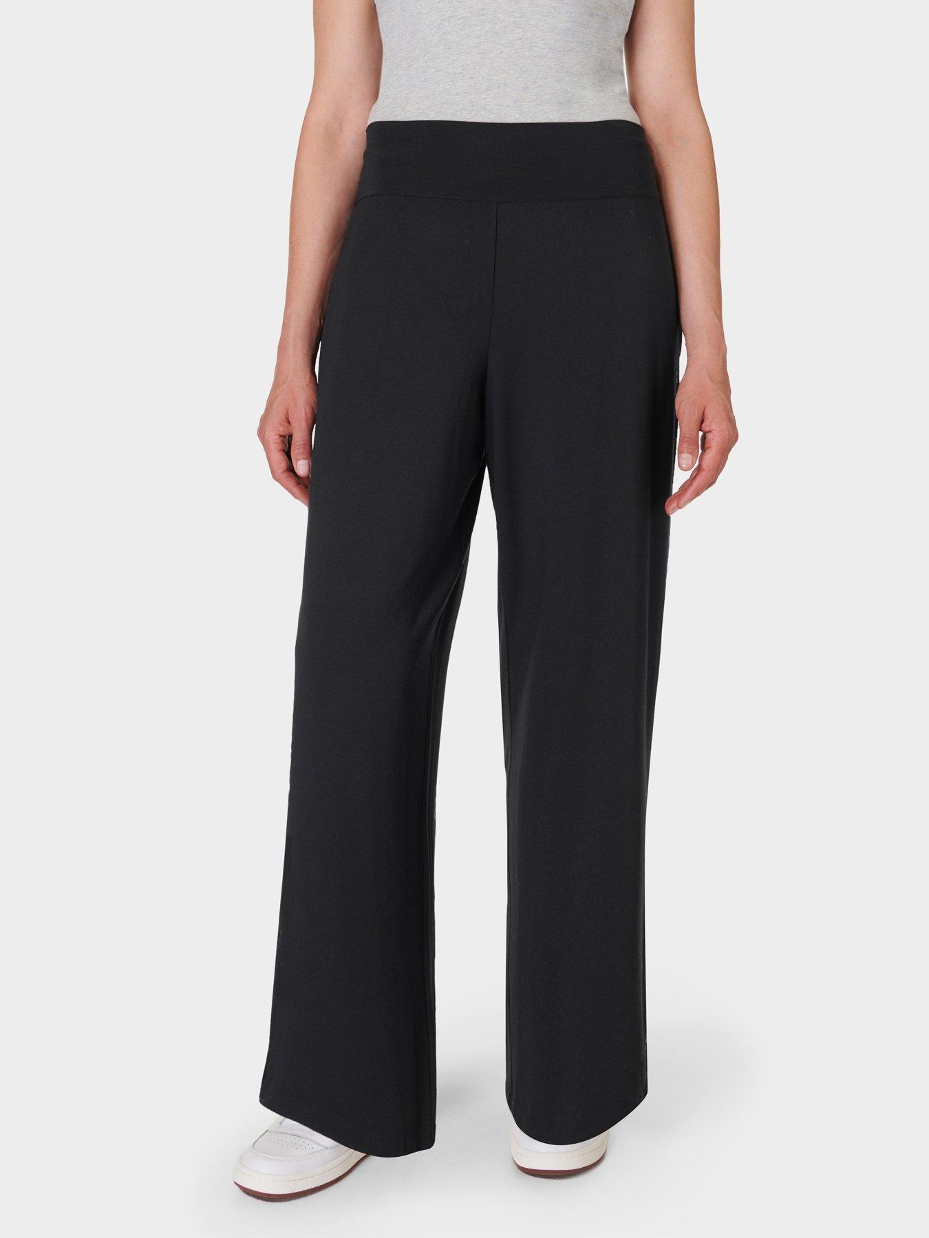 Image of Sweaty Betty Womens Training Modal Wide Leg Trouser - Black