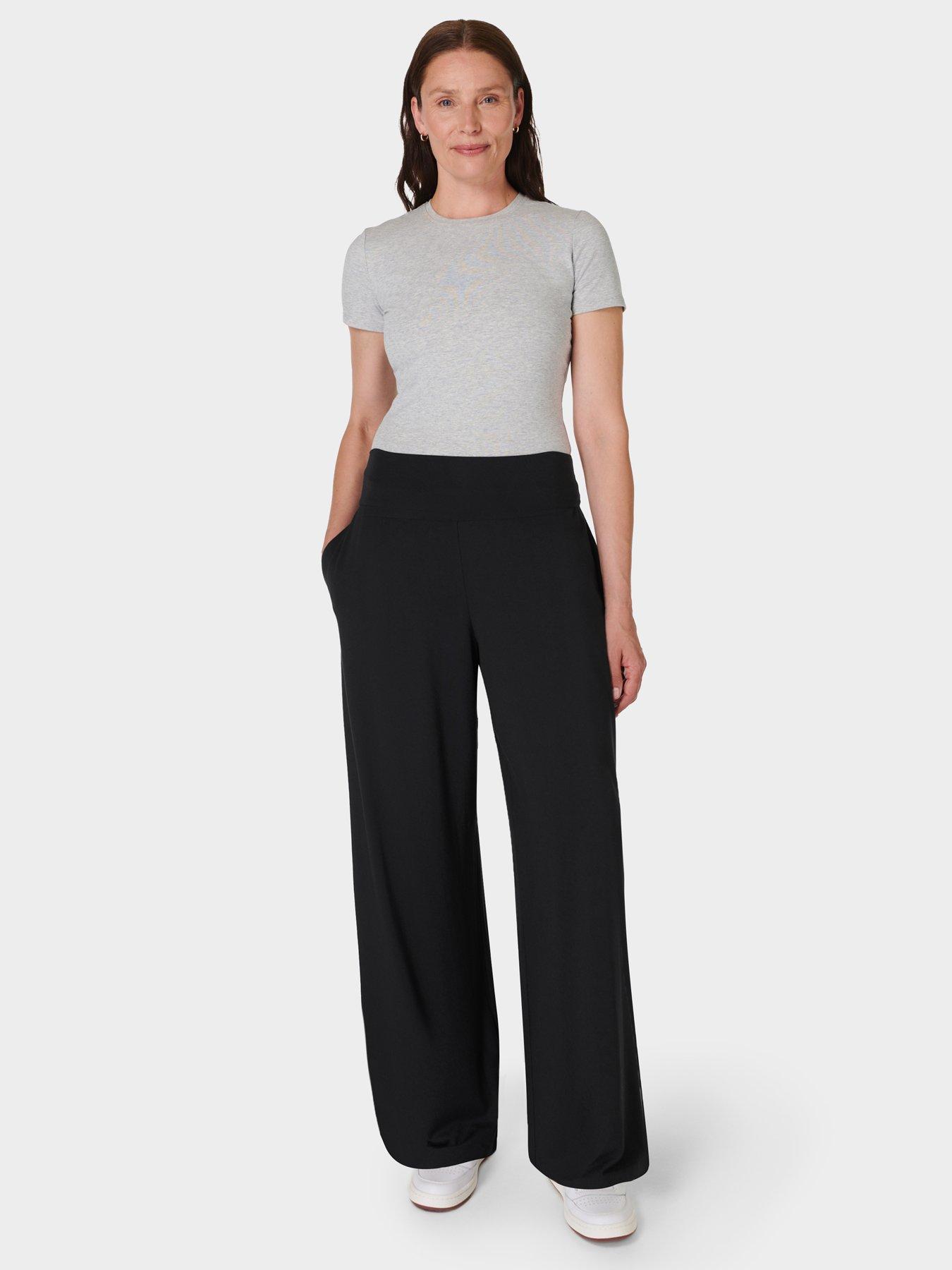 Image 3 of 6 of Sweaty Betty Womens Training Modal Wide Leg Trouser - Black