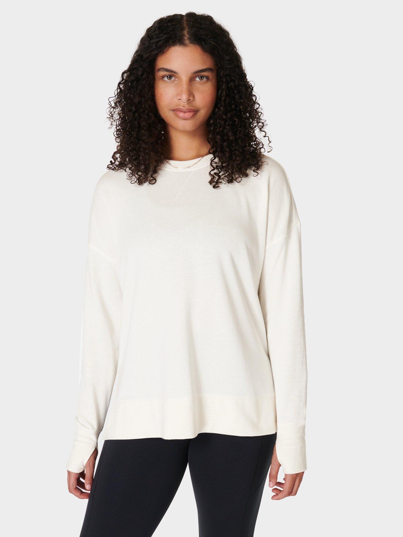 Sweaty Betty Womens Training After Class Longline Sweatshirt - White