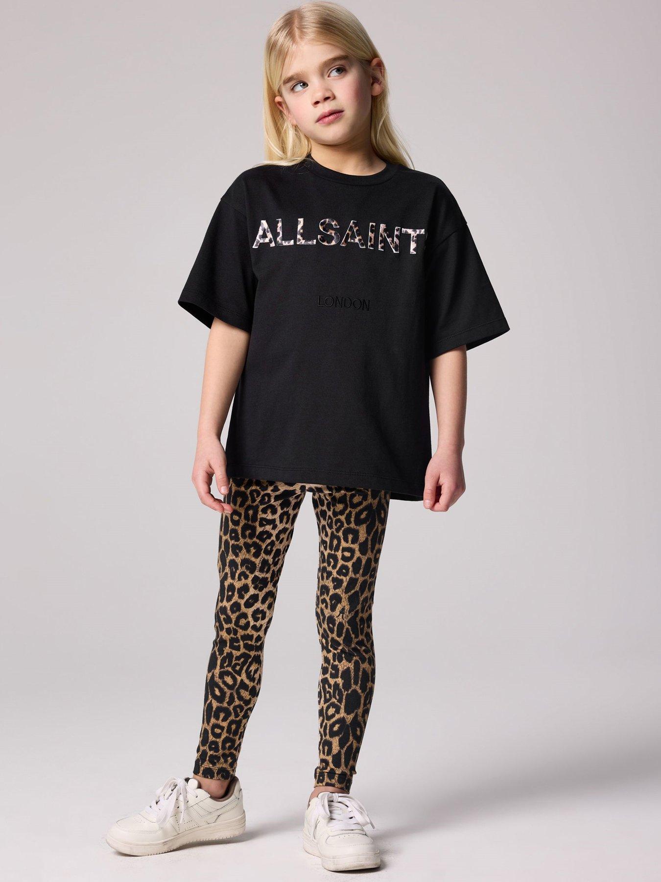 smALLSAINTS All Saints Girls Leopard T-Shirt And Legging Set - Multi