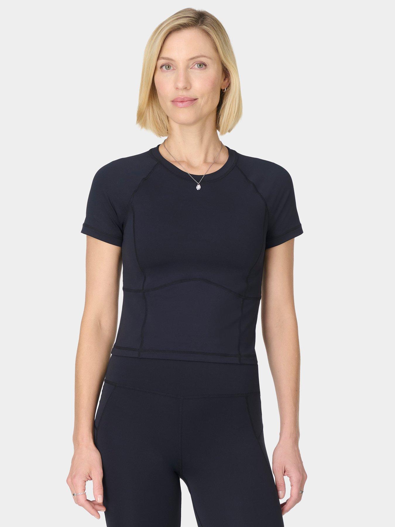 Sweaty Betty Womens Training All Day Cropped T-Shirt - Black