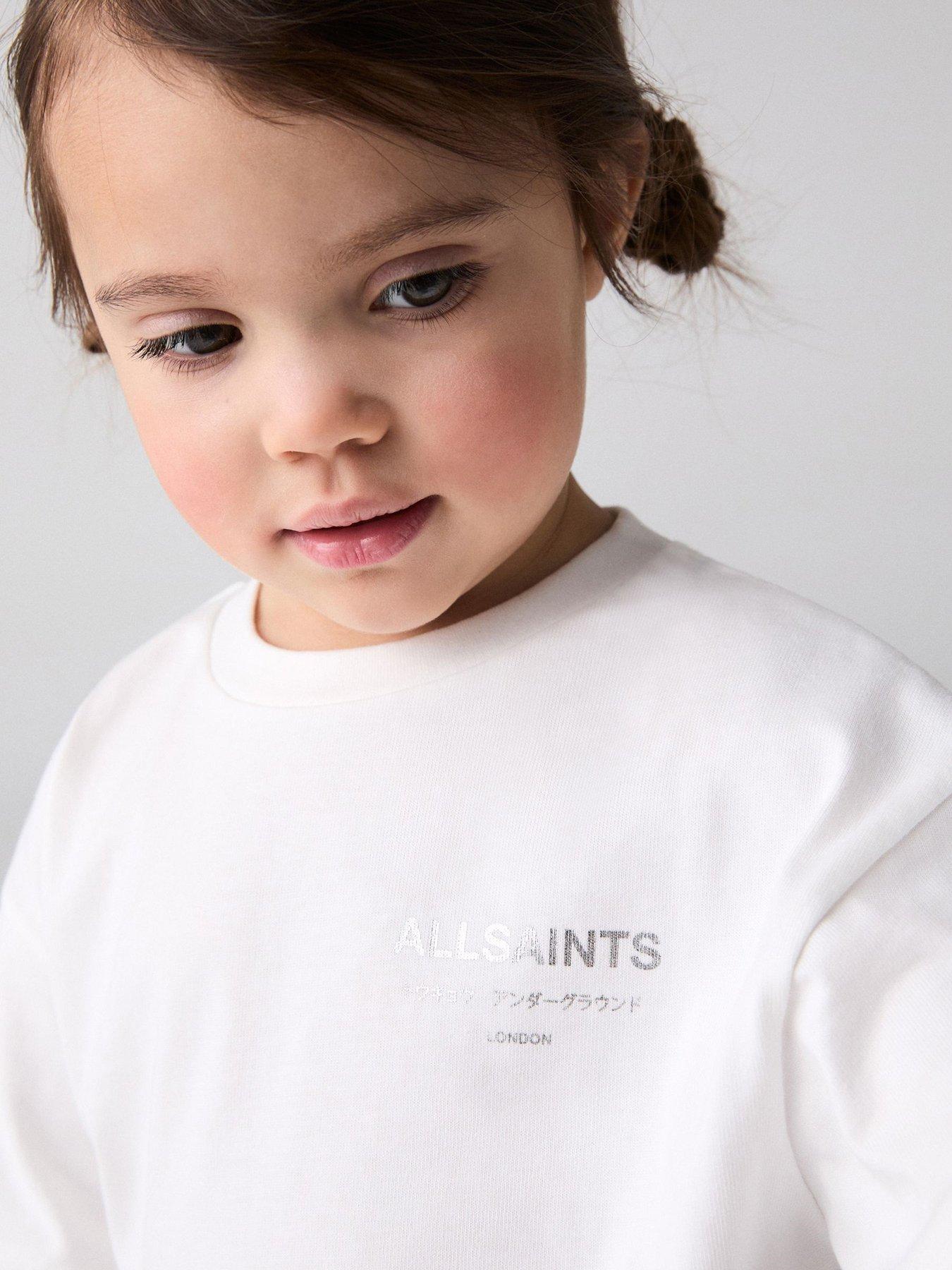 Image 3 of 6 of smALLSAINTS Younger Girls T-shirt - White / Silver