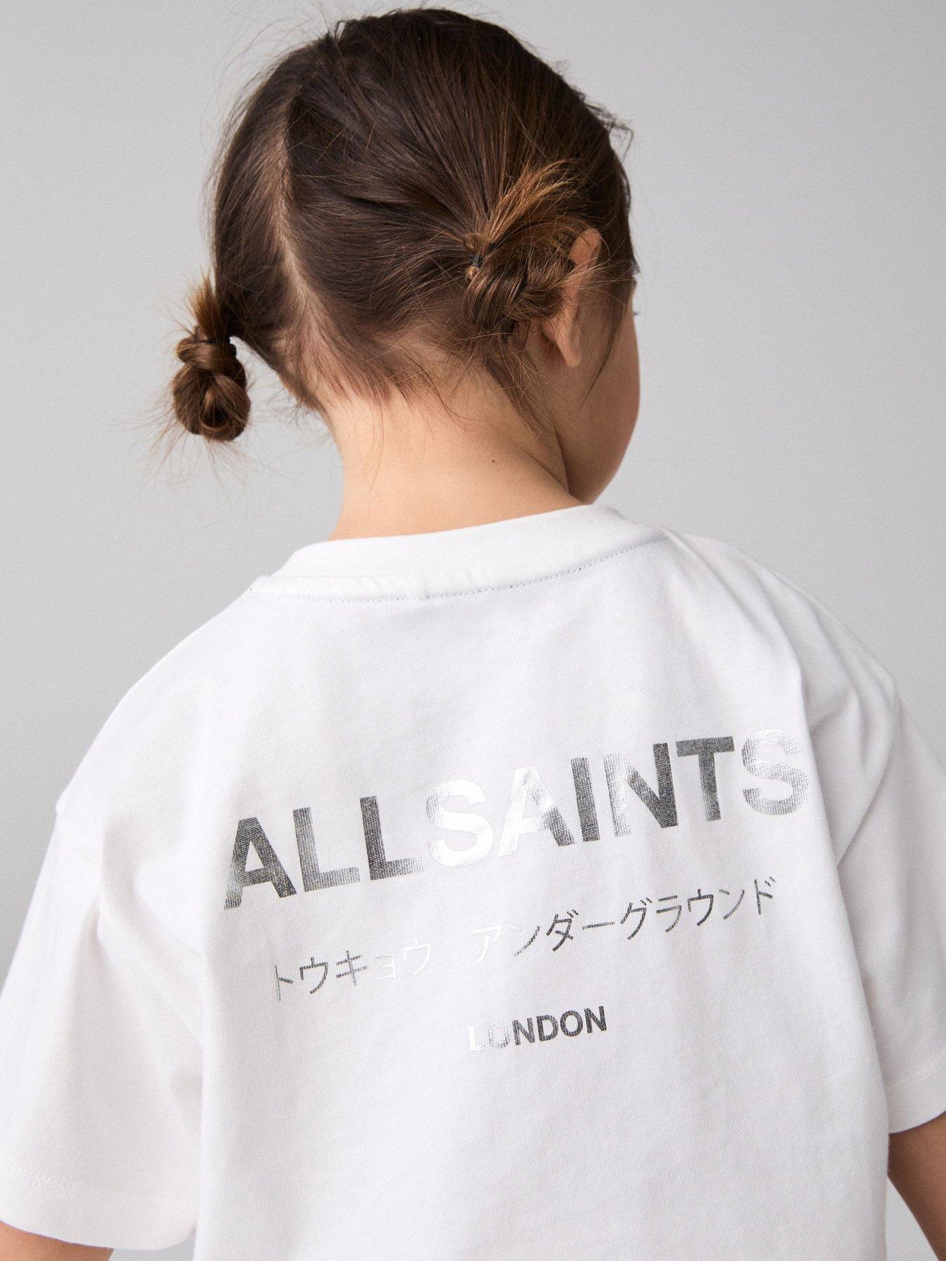 Image 4 of 6 of smALLSAINTS Younger Girls T-shirt - White / Silver