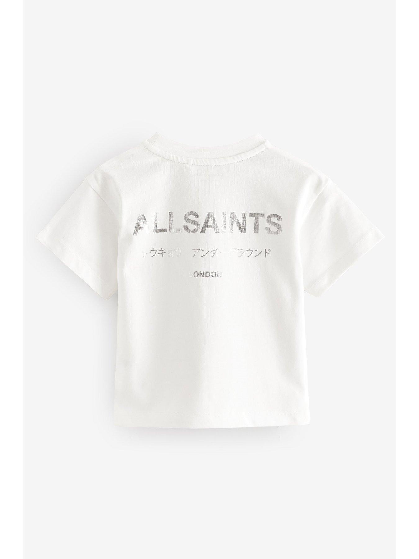 Image 6 of 6 of smALLSAINTS Younger Girls T-shirt - White / Silver