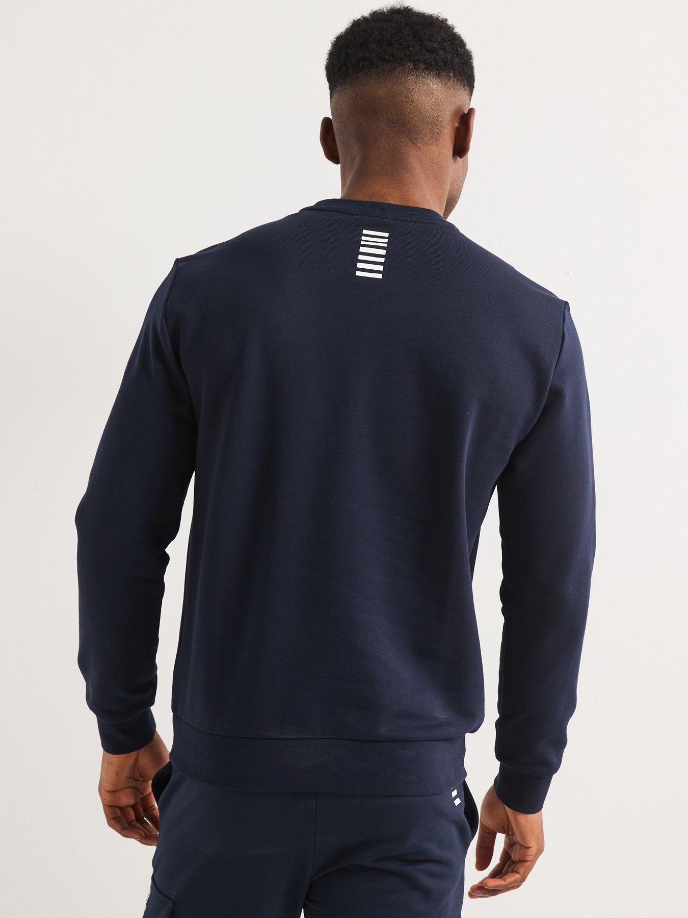 Image 2 of 5 of EA7 Emporio Armani Core ID Logo Crew Neck Sweatshirt - Dark Blue