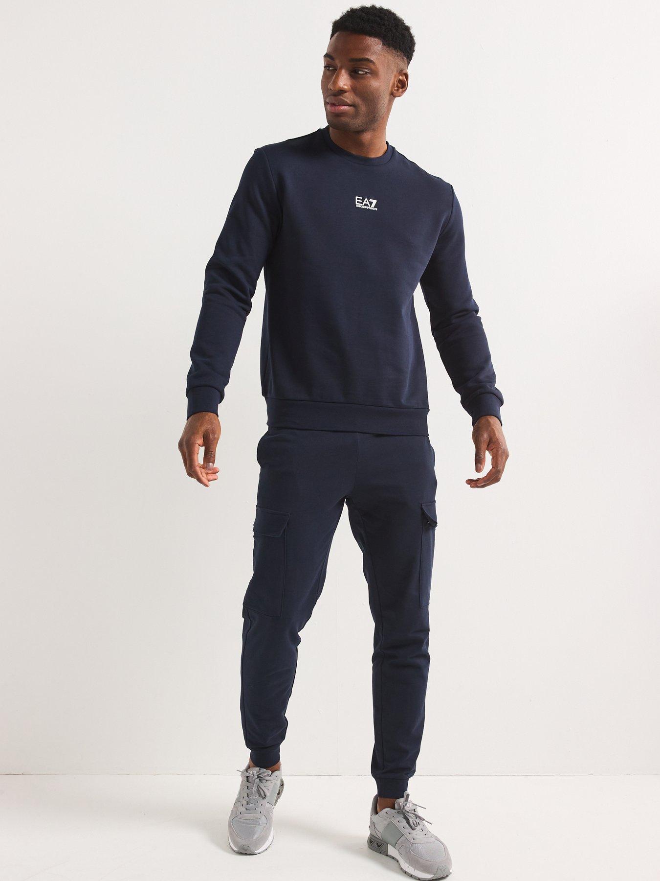 Image 3 of 5 of EA7 Emporio Armani Core ID Logo Crew Neck Sweatshirt - Dark Blue