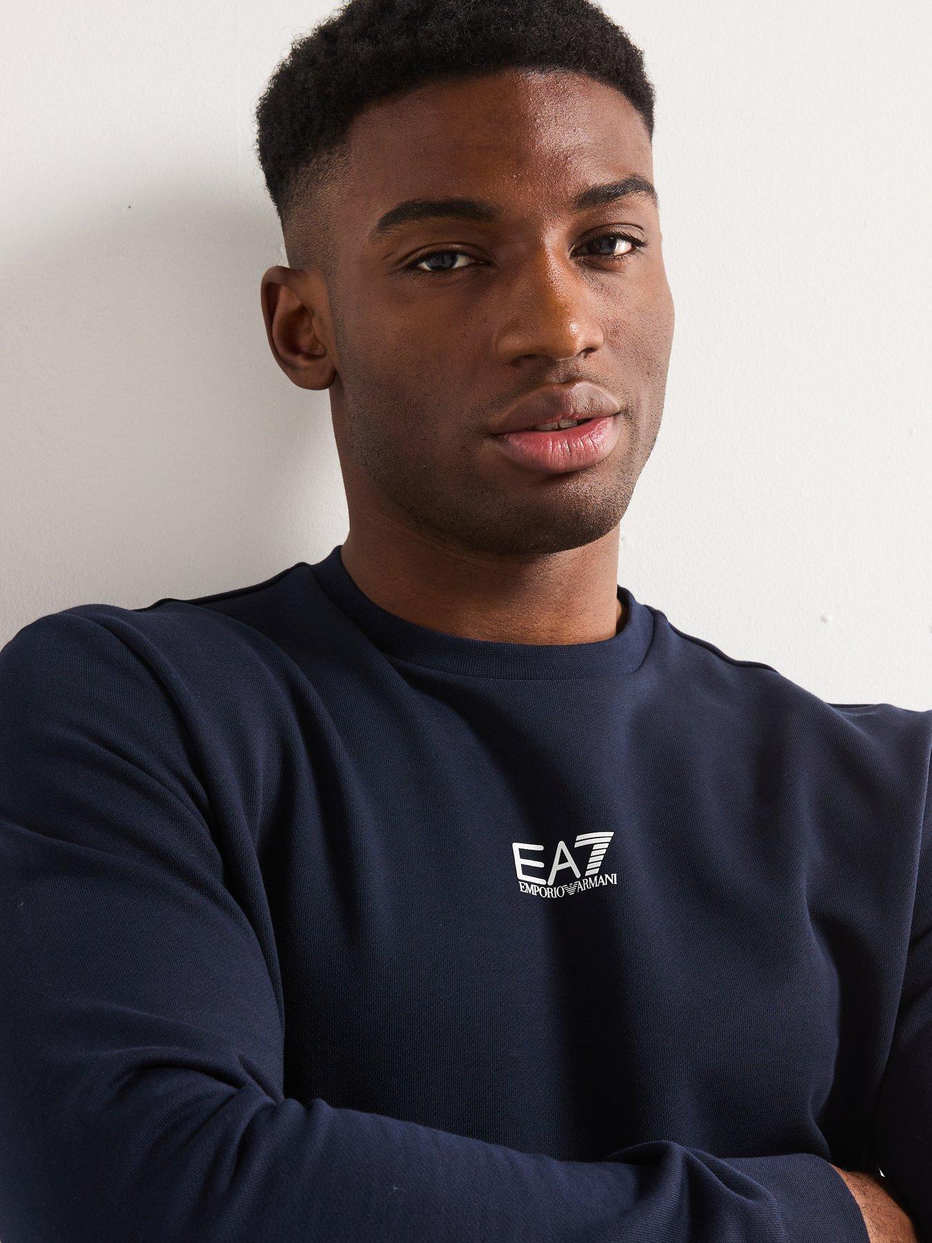 Image 5 of 5 of EA7 Emporio Armani Core ID Logo Crew Neck Sweatshirt - Dark Blue