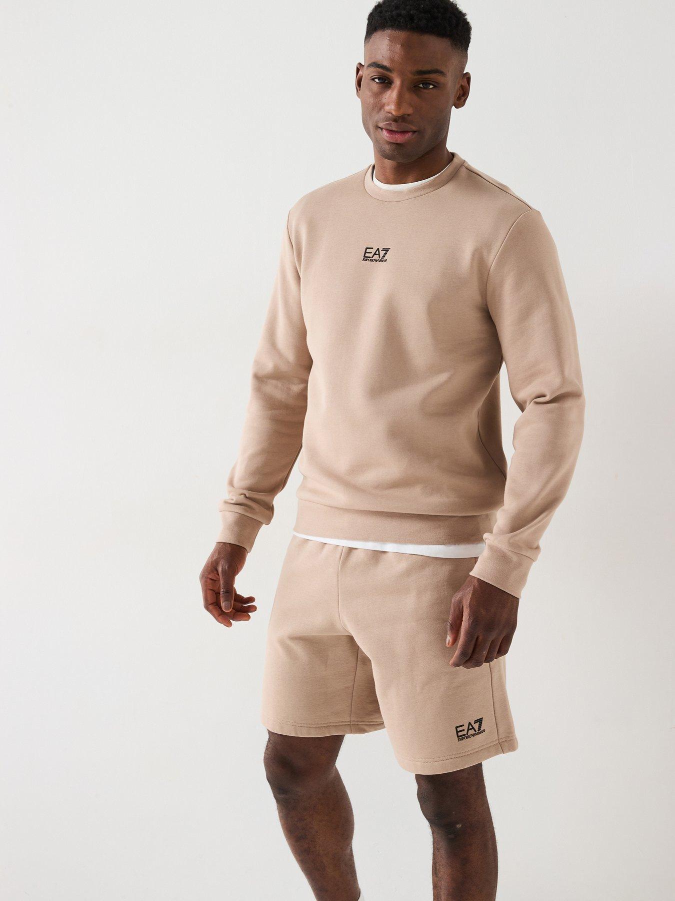 Image 1 of 5 of EA7 Emporio Armani Core ID Logo Crew Sweat - Beige