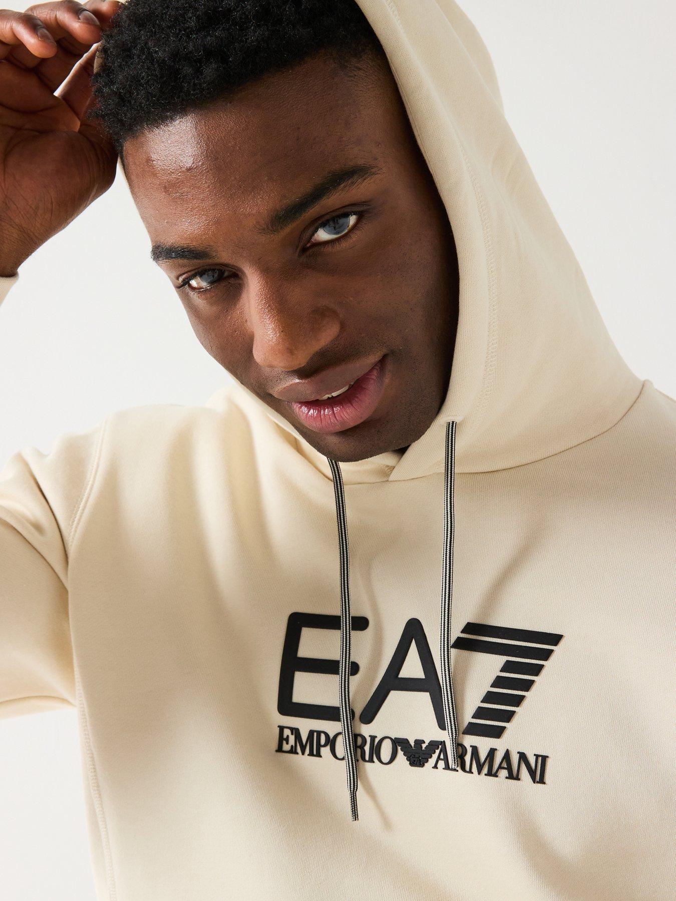 Image 4 of 5 of EA7 Emporio Armani Train Visibility Hoodie - Light Beige