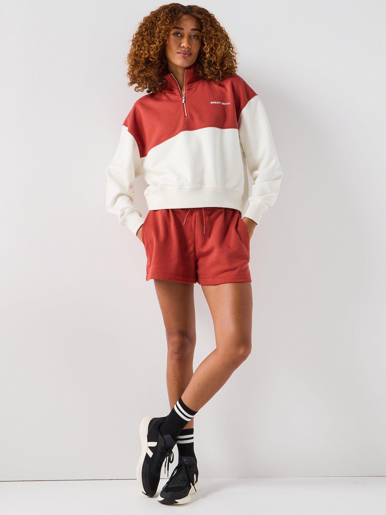Image 3 of 5 of Sweaty Betty Womens Training Revive Crop Half Zip - White
