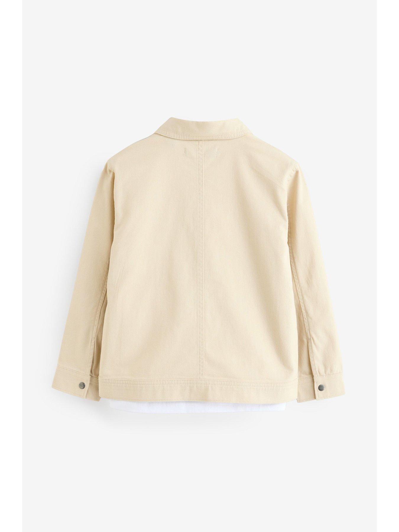 Image 6 of 7 of smALLSAINTS Boys Shacket Set - Beige