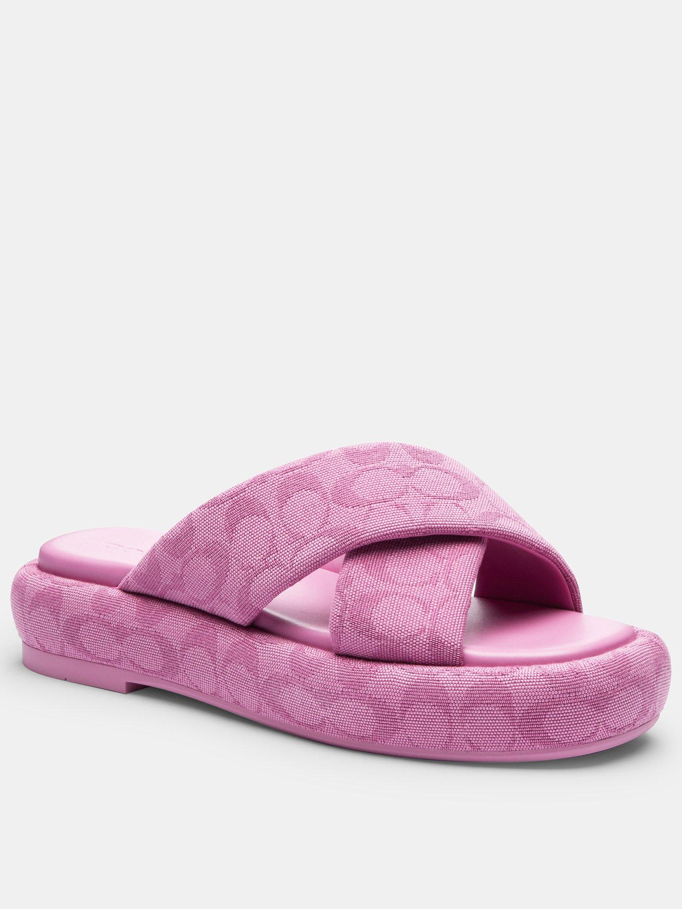COACH Penelope Signature C Canvas Sandals - Pink