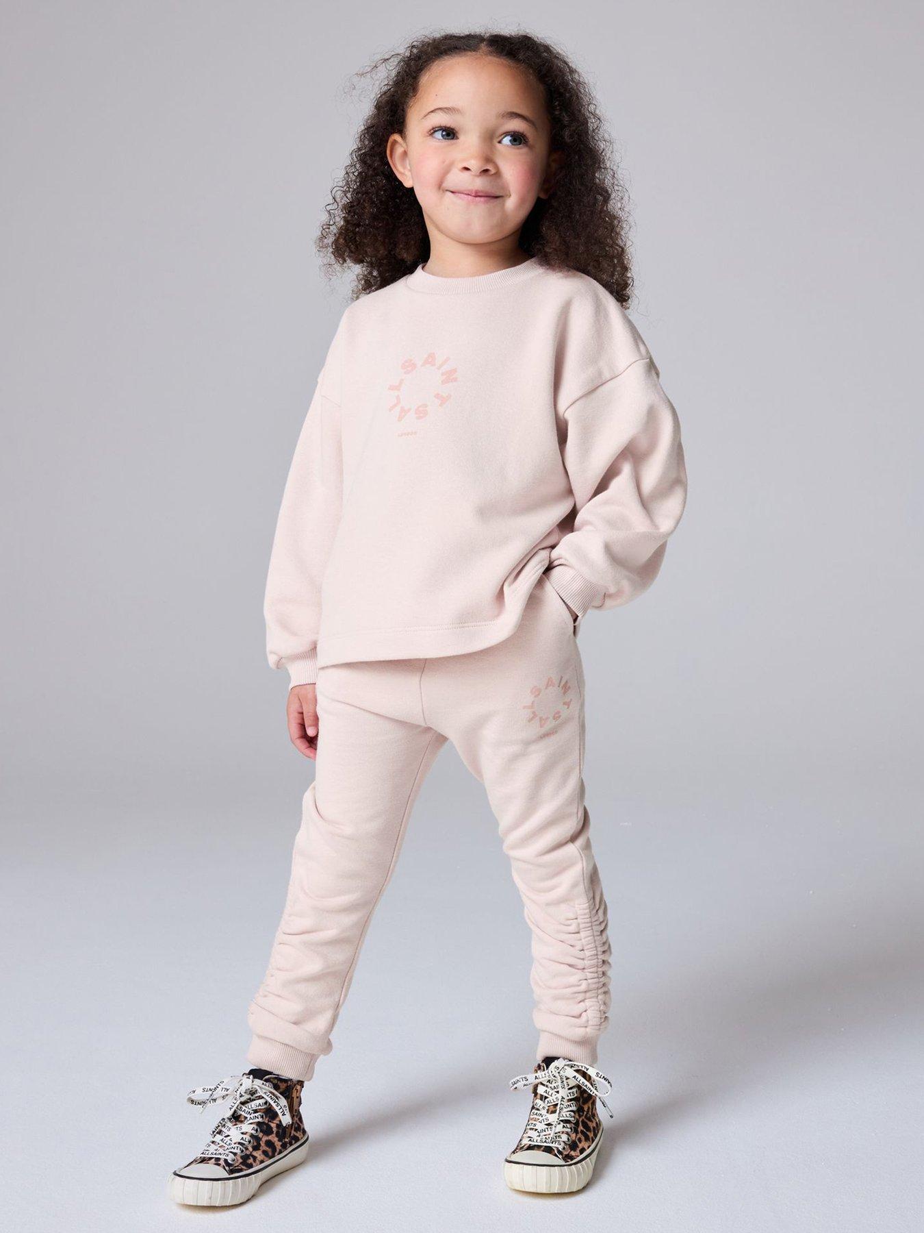 smALLSAINTS Younger Girls Ruched Sweat Set - Pink
