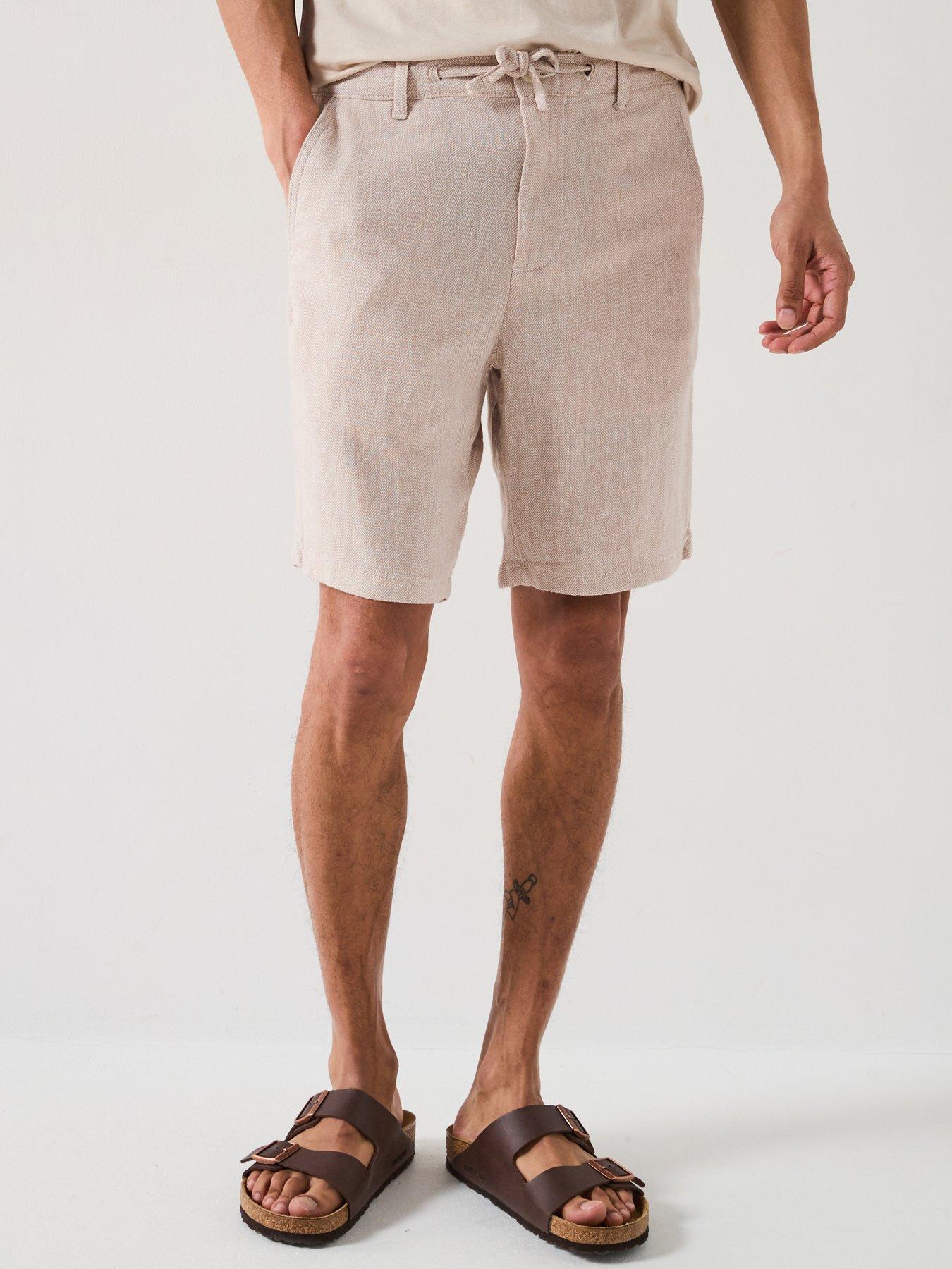 undefined Stace Mykonos Herringbone Chino Shorts - Light Natural