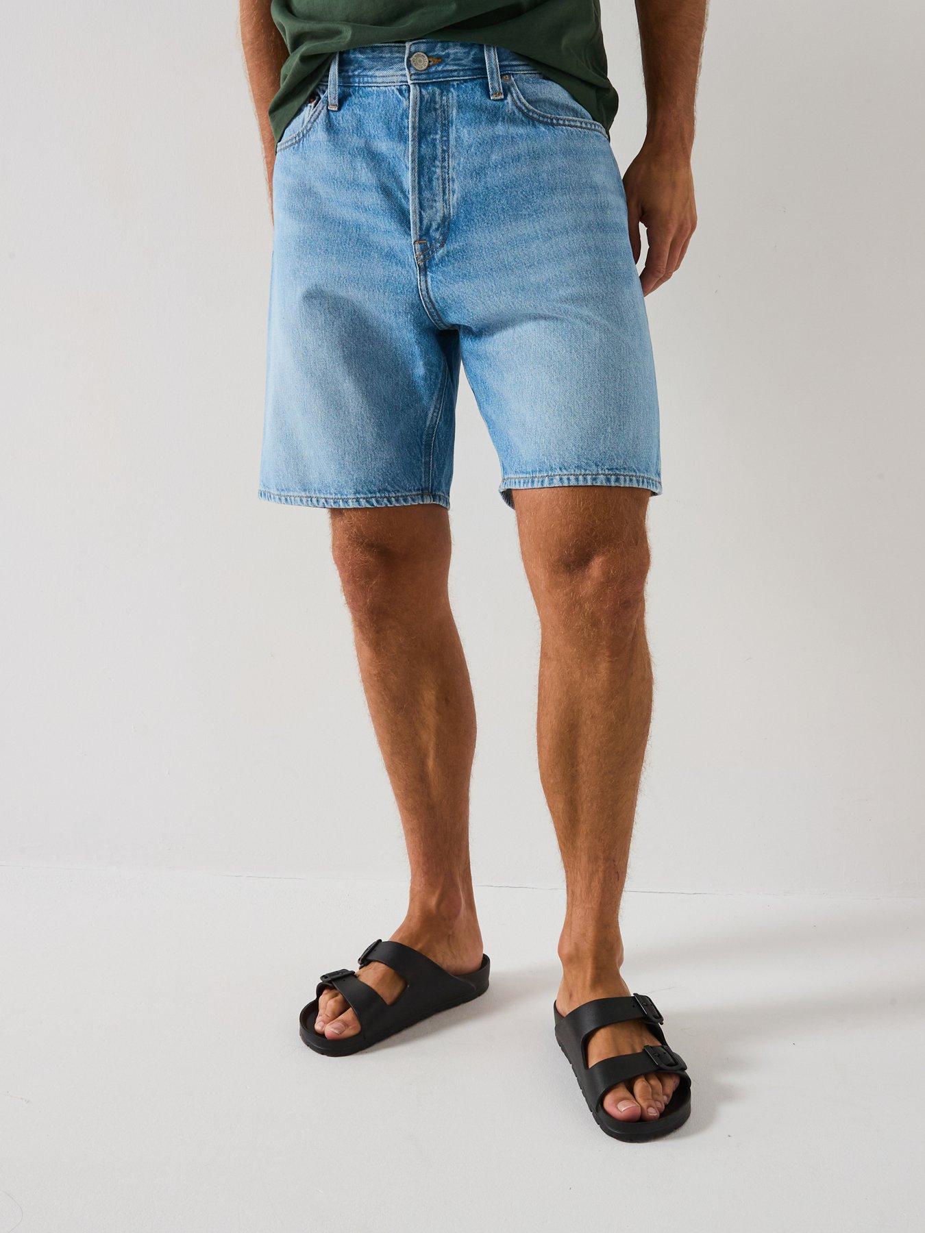 undefined Tony Loose Fit Denim Shorts - Blue Denim