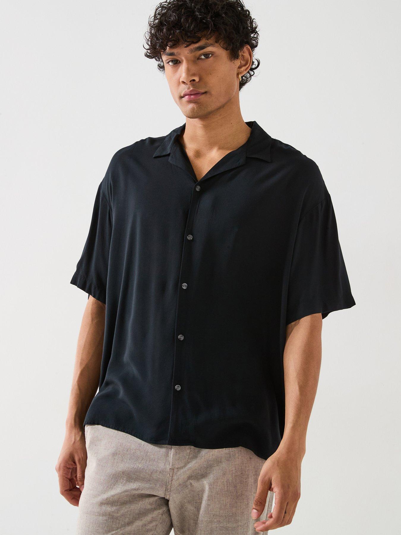 Image of Jack & Jones Jack  &  Jones Jeff Solid Resort Shirt - Black
