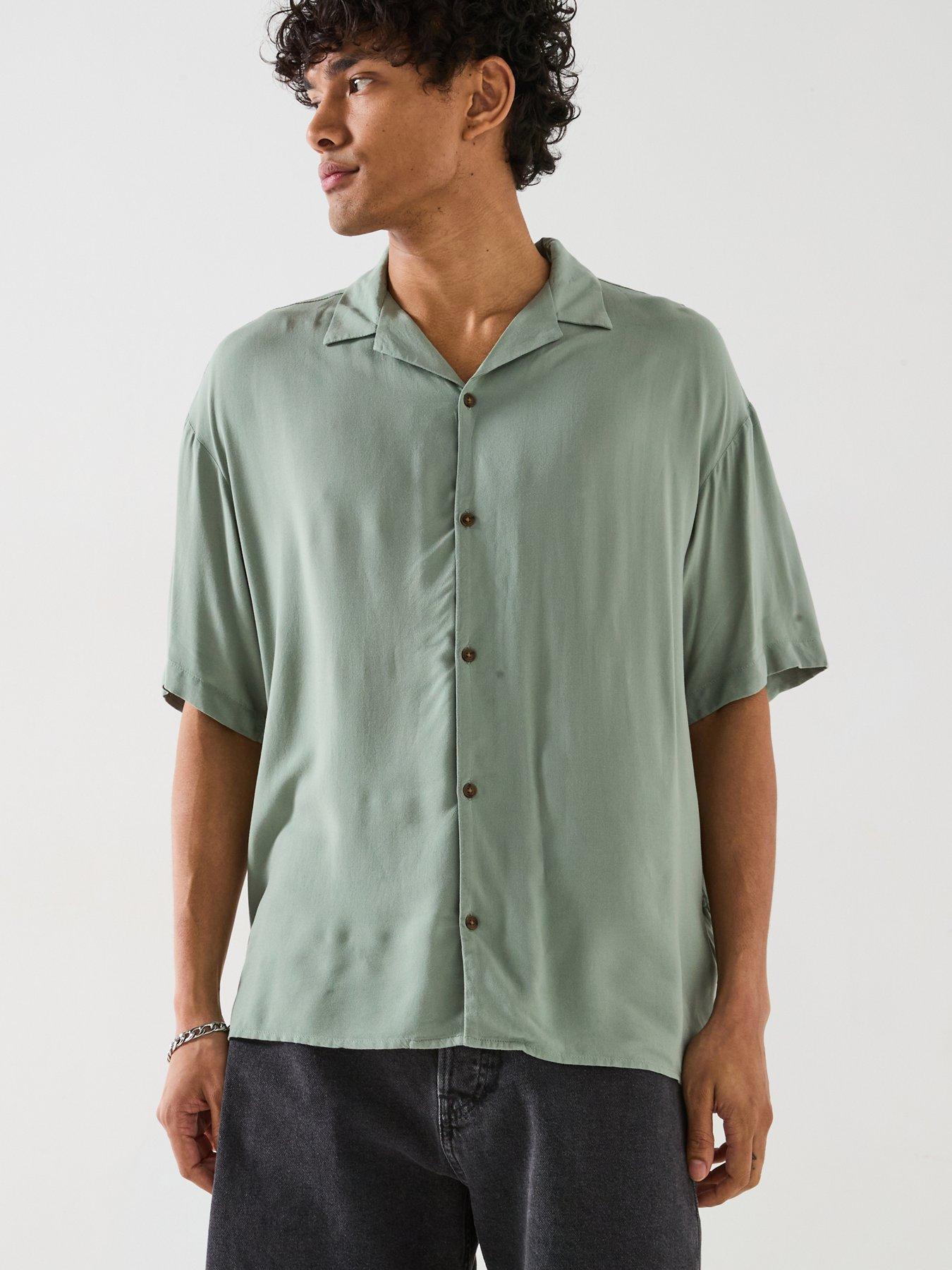 Image 1 of 6 of Jack & Jones Jeff Solid Resort Shirt - Iceberg Green