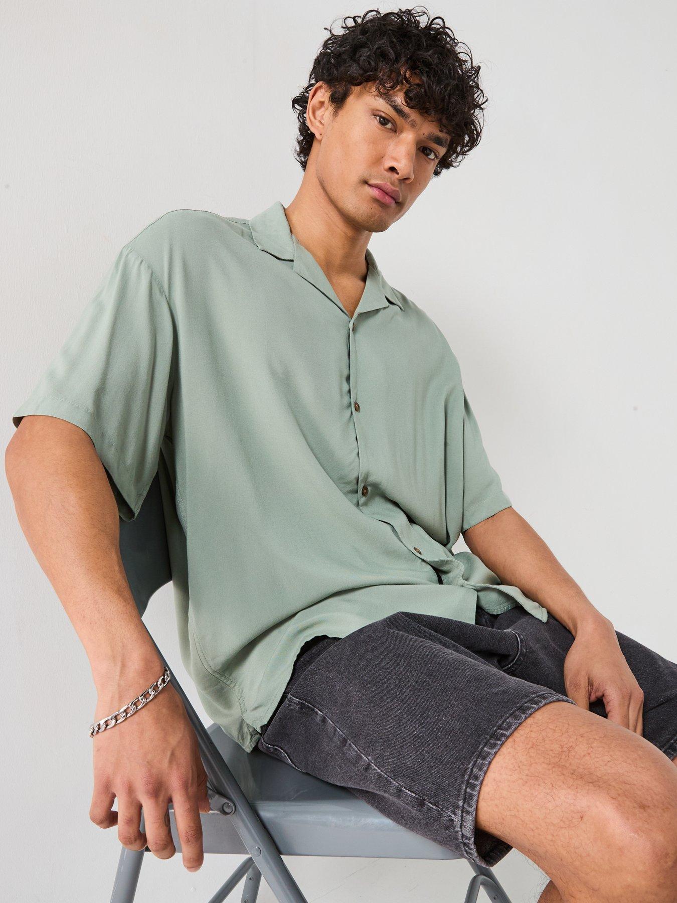 Image 4 of 6 of Jack & Jones Jeff Solid Resort Shirt - Iceberg Green
