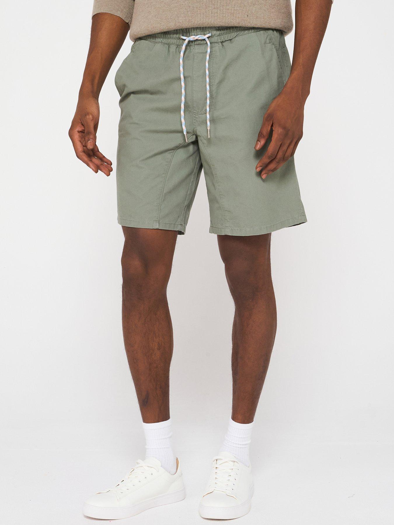 Image 1 of 4 of Jack & Jones Jaiden Reef Elasticated Woven Shorts - Agave Green
