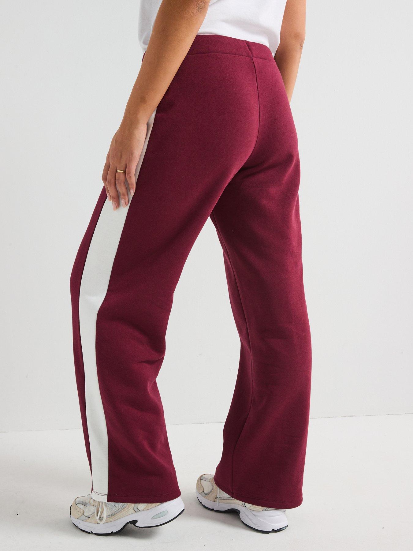 Image 2 of 6 of V by Very Curve Side Stripe Wide Leg Trouser - Red