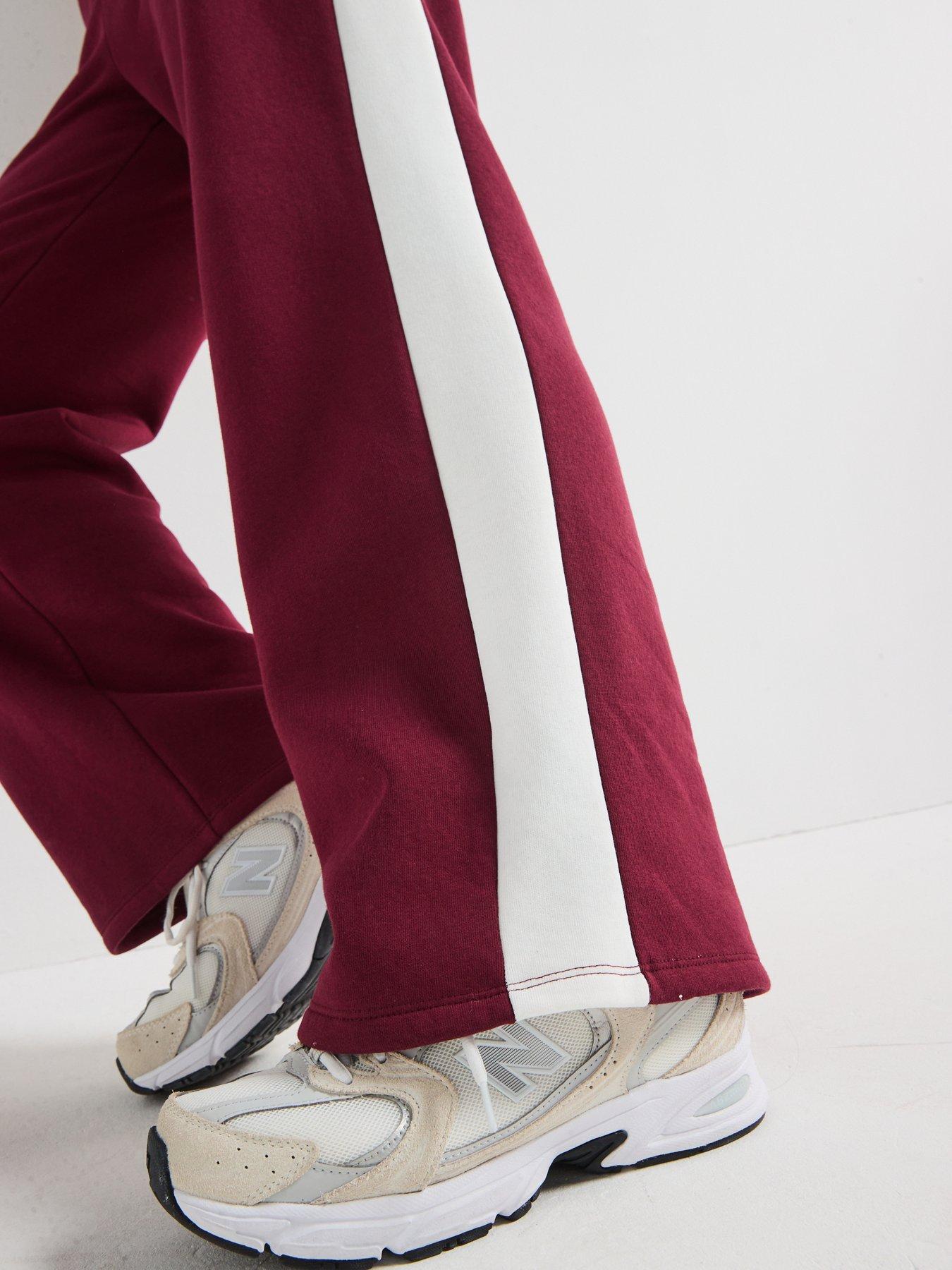 Image 5 of 6 of V by Very Curve Side Stripe Wide Leg Trouser - Red