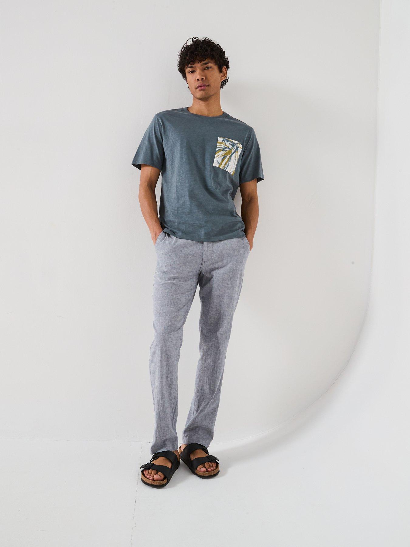 Image 6 of 6 of Jack & Jones Ollie Dave Breeze Chinos - Blue Indigo