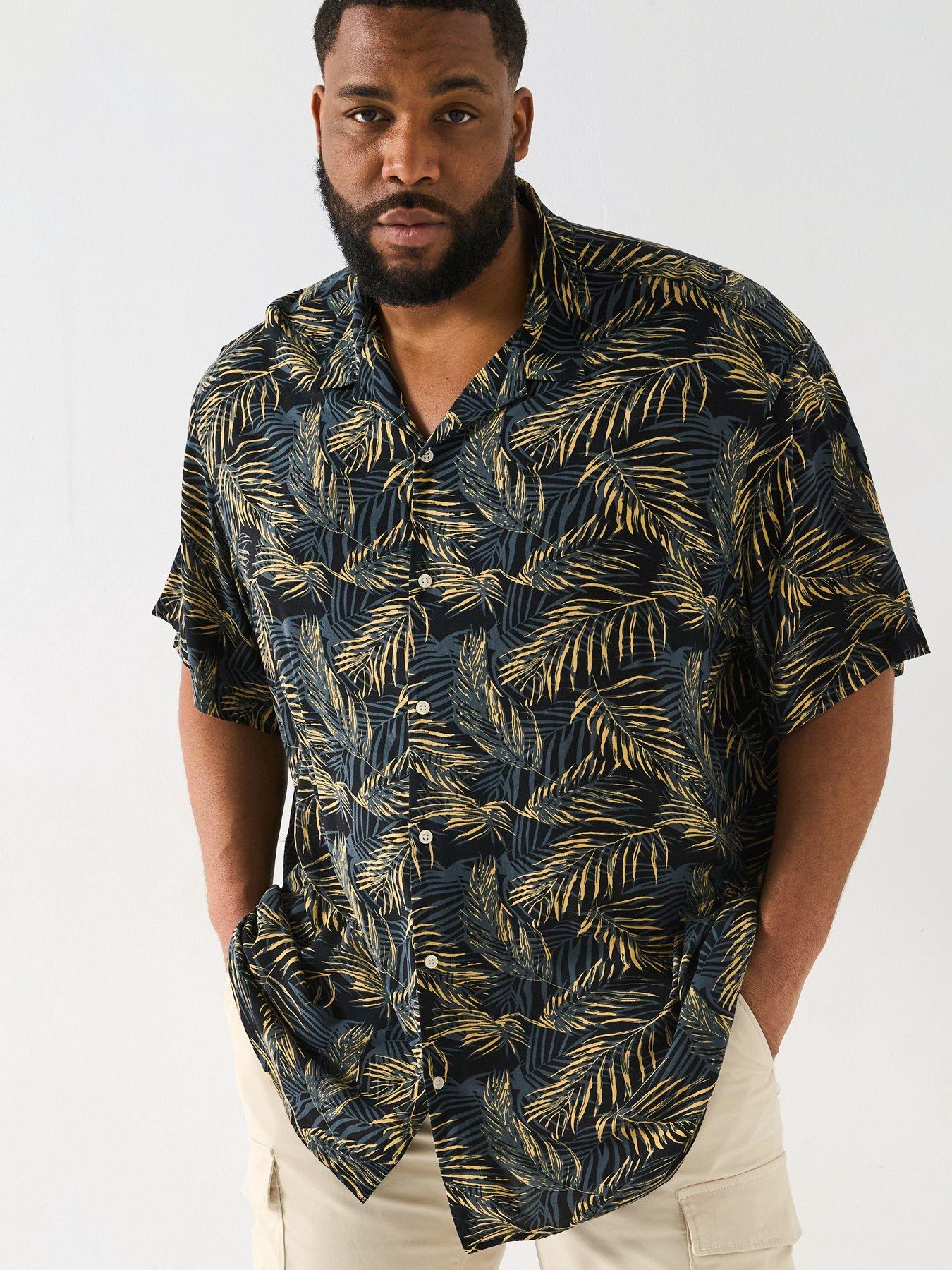 jack-jones-plus-size-jeff-tropical-print-resort-shirt-black