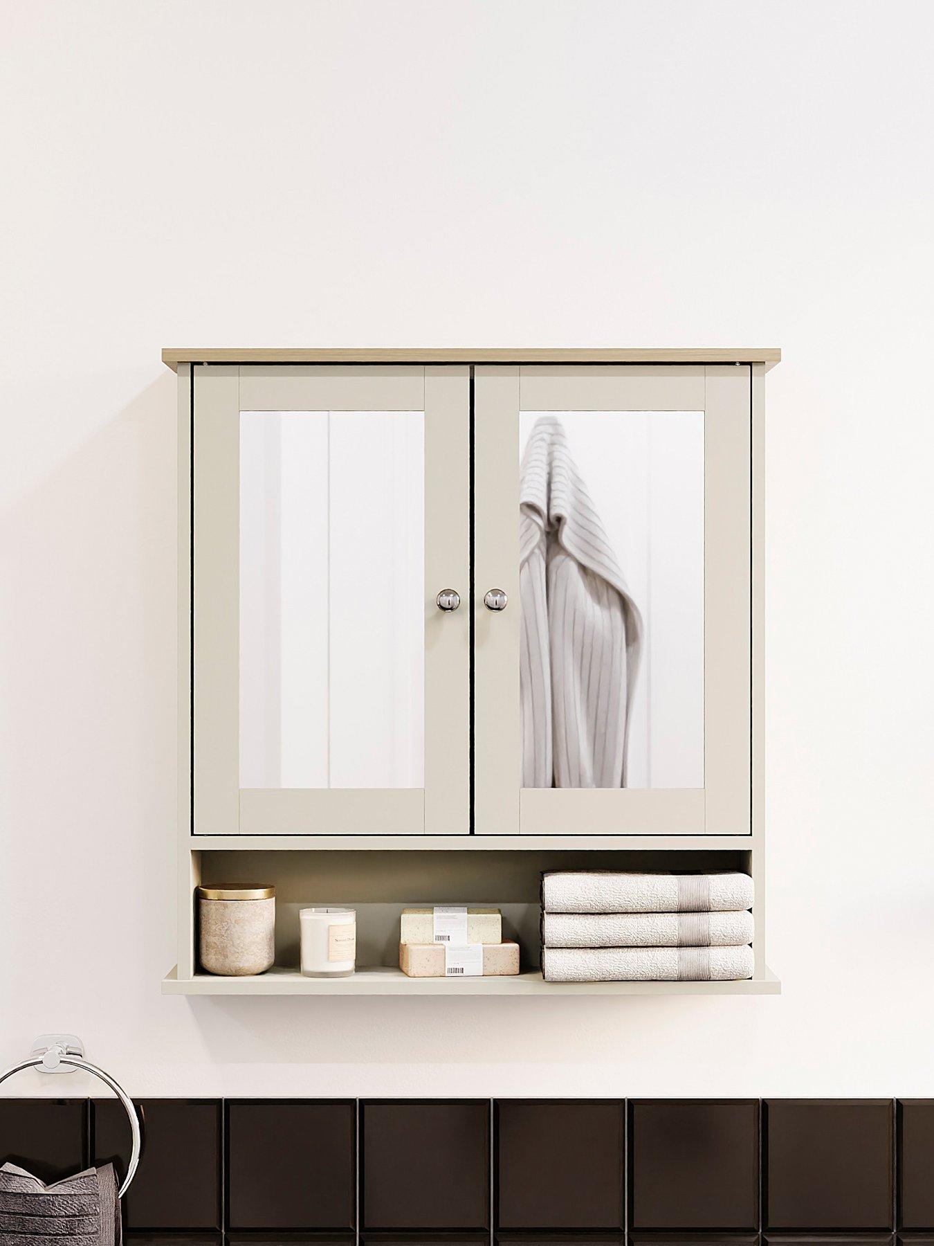 Bath Vida Priano 2 Door Mirrored Wall Cabinet With Shelf