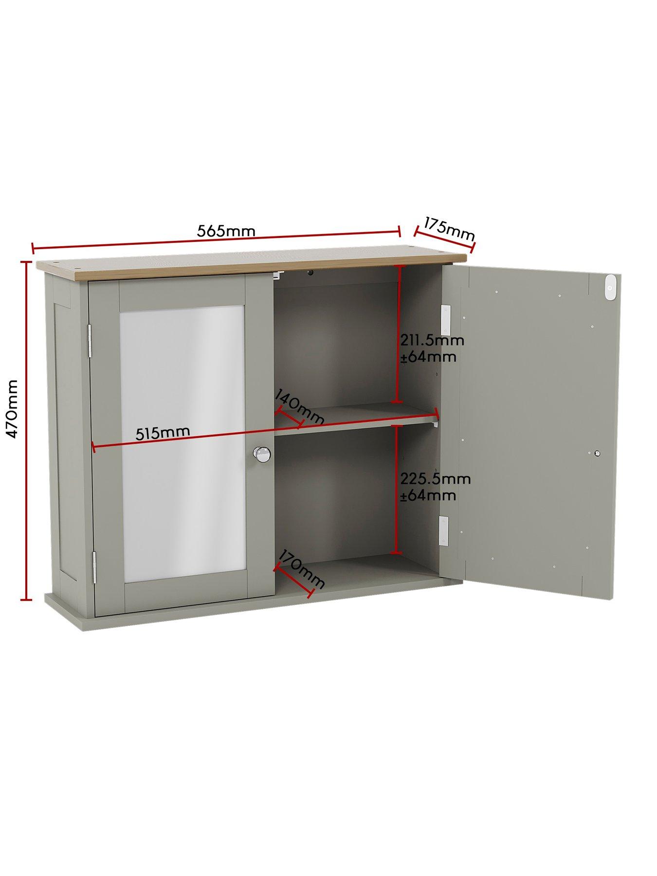 Image 7 of 7 of Bath Vida Priano 2 Door Mirrored Wall Cabinet