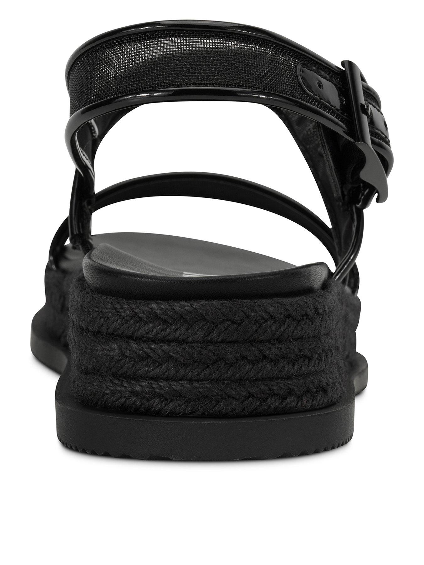 Image 3 of 5 of DKNY Bernae Slingback Wedge Espadrille Sandals - Black