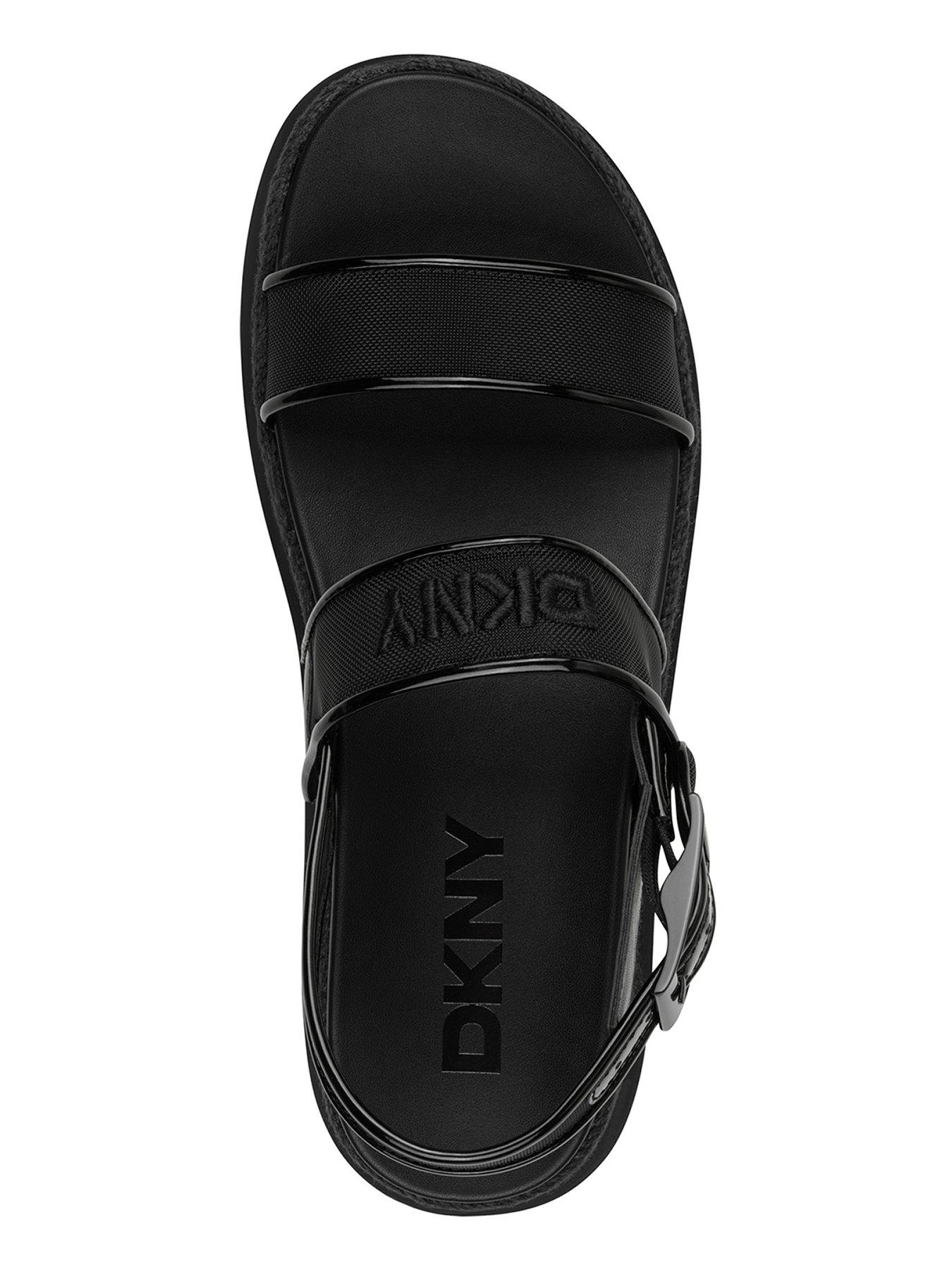 Image 4 of 5 of DKNY Bernae Slingback Wedge Espadrille Sandals - Black