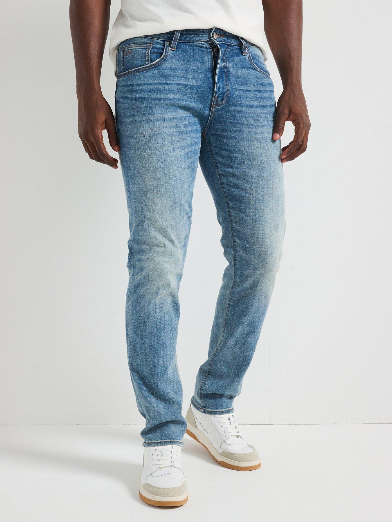 Armani Exchange Slim Fit Jeans - Midi Wash