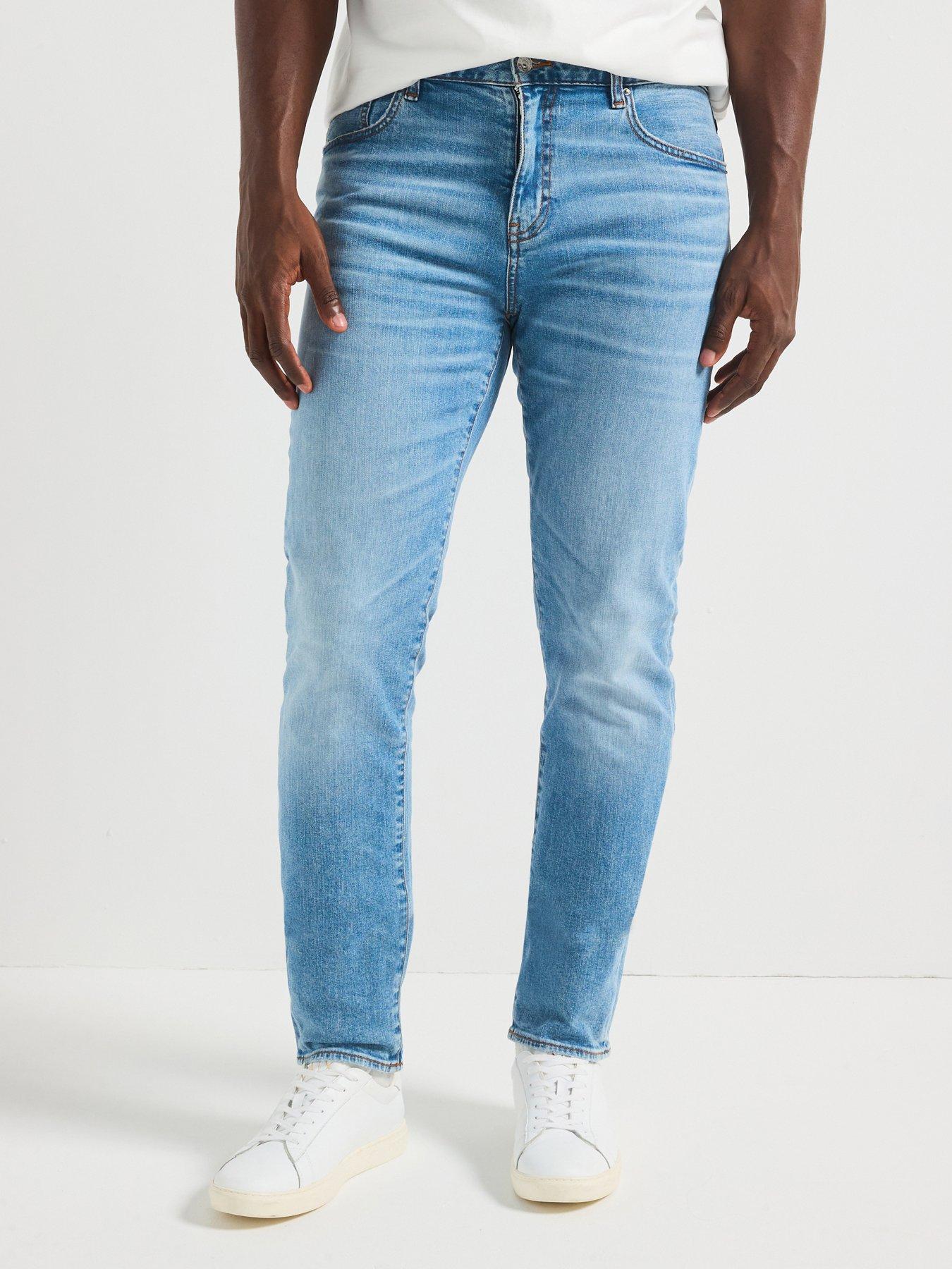 Image 1 of 5 of Armani Exchange Slim Fit Jeans - Light Wash