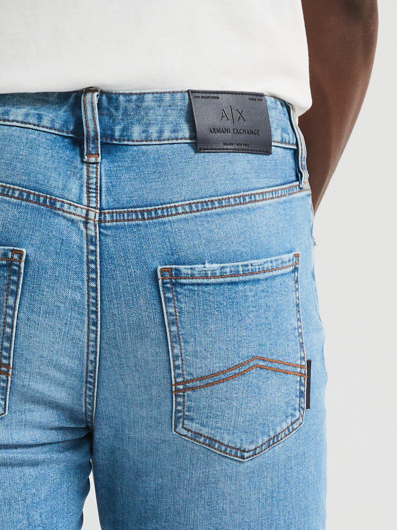 Image 4 of 5 of Armani Exchange Slim Fit Jeans - Light Wash
