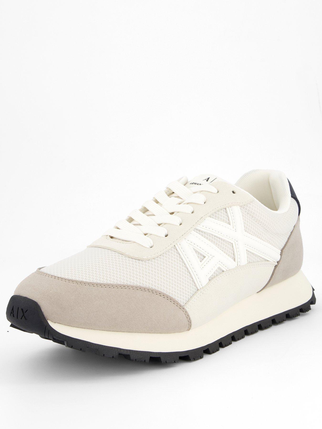 Image 2 of 6 of Armani Exchange Large Logo Trainers - Natural