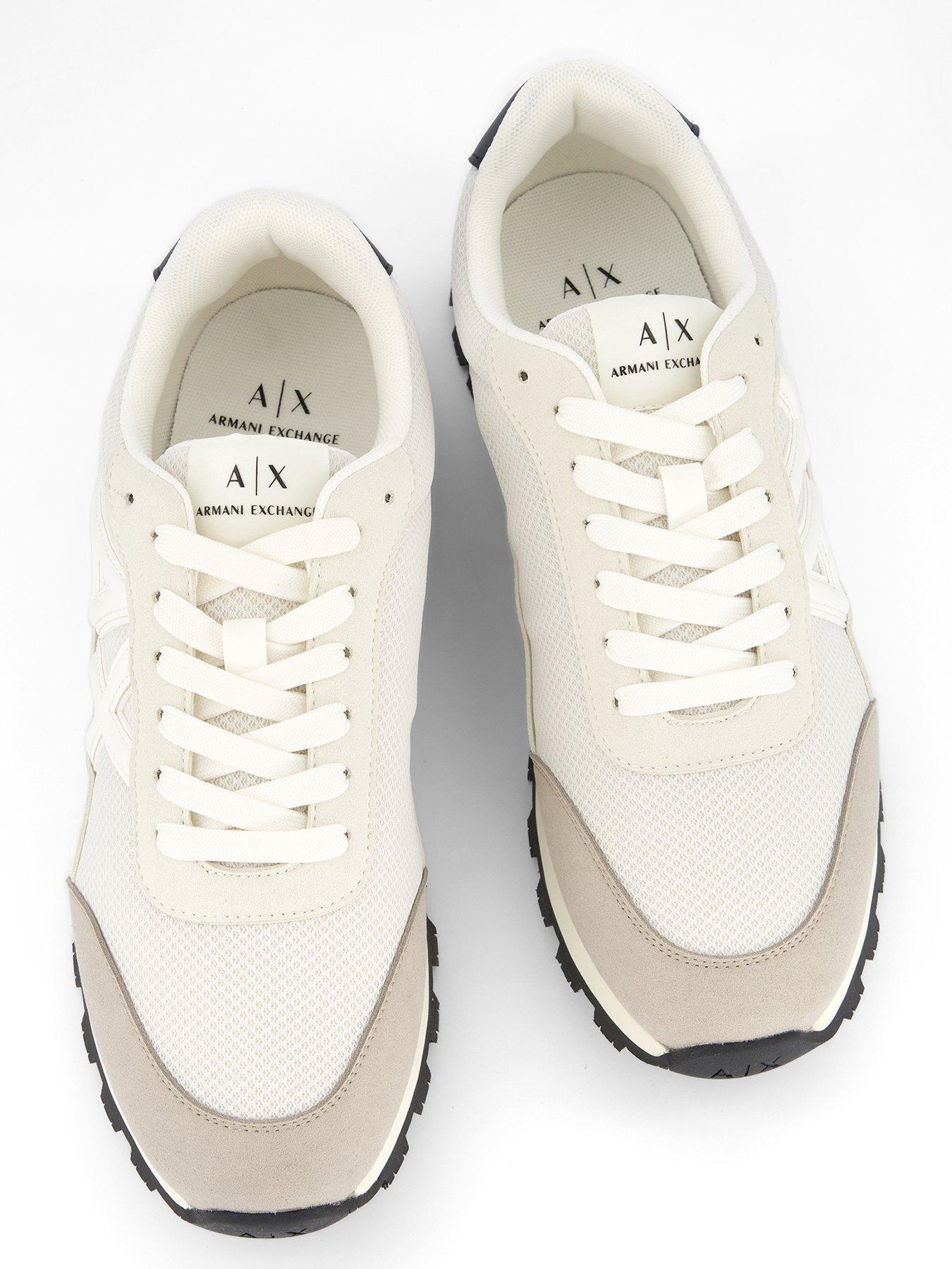 Image 3 of 6 of Armani Exchange Large Logo Trainers - Natural