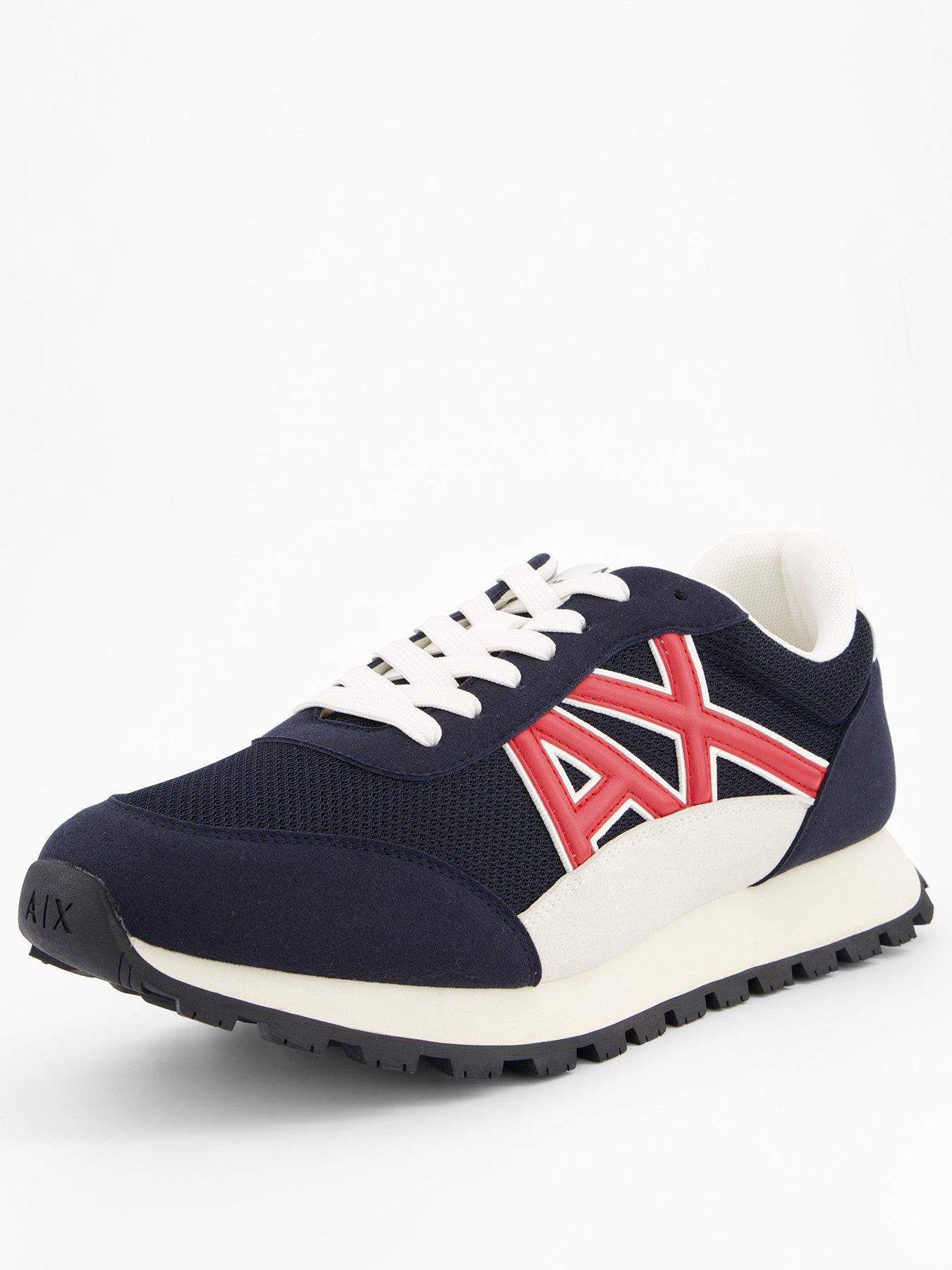 Image 2 of 6 of Armani Exchange Large Logo Trainers - Navy