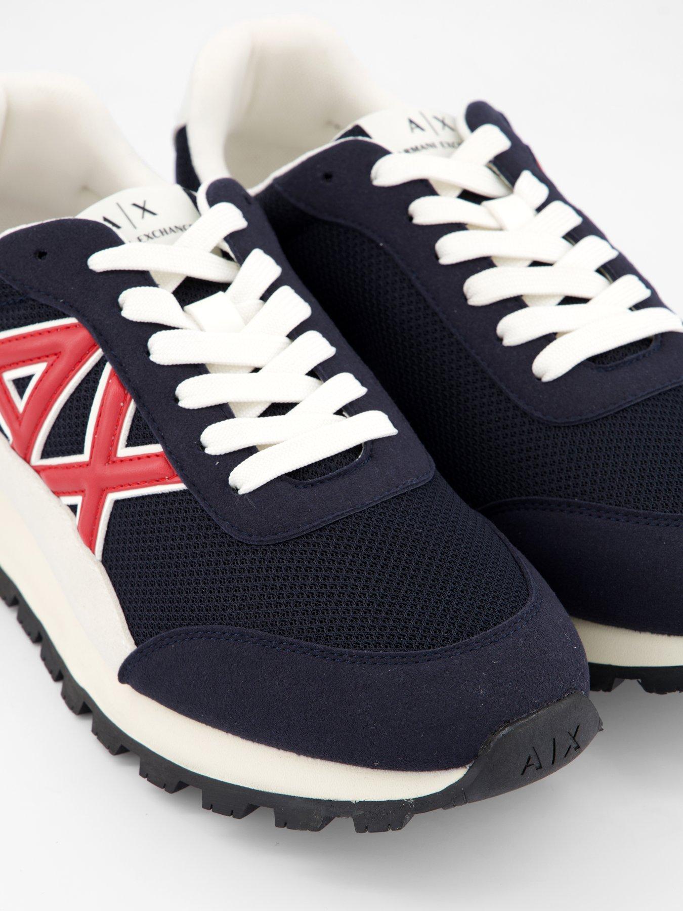 Image 4 of 6 of Armani Exchange Large Logo Trainers - Navy