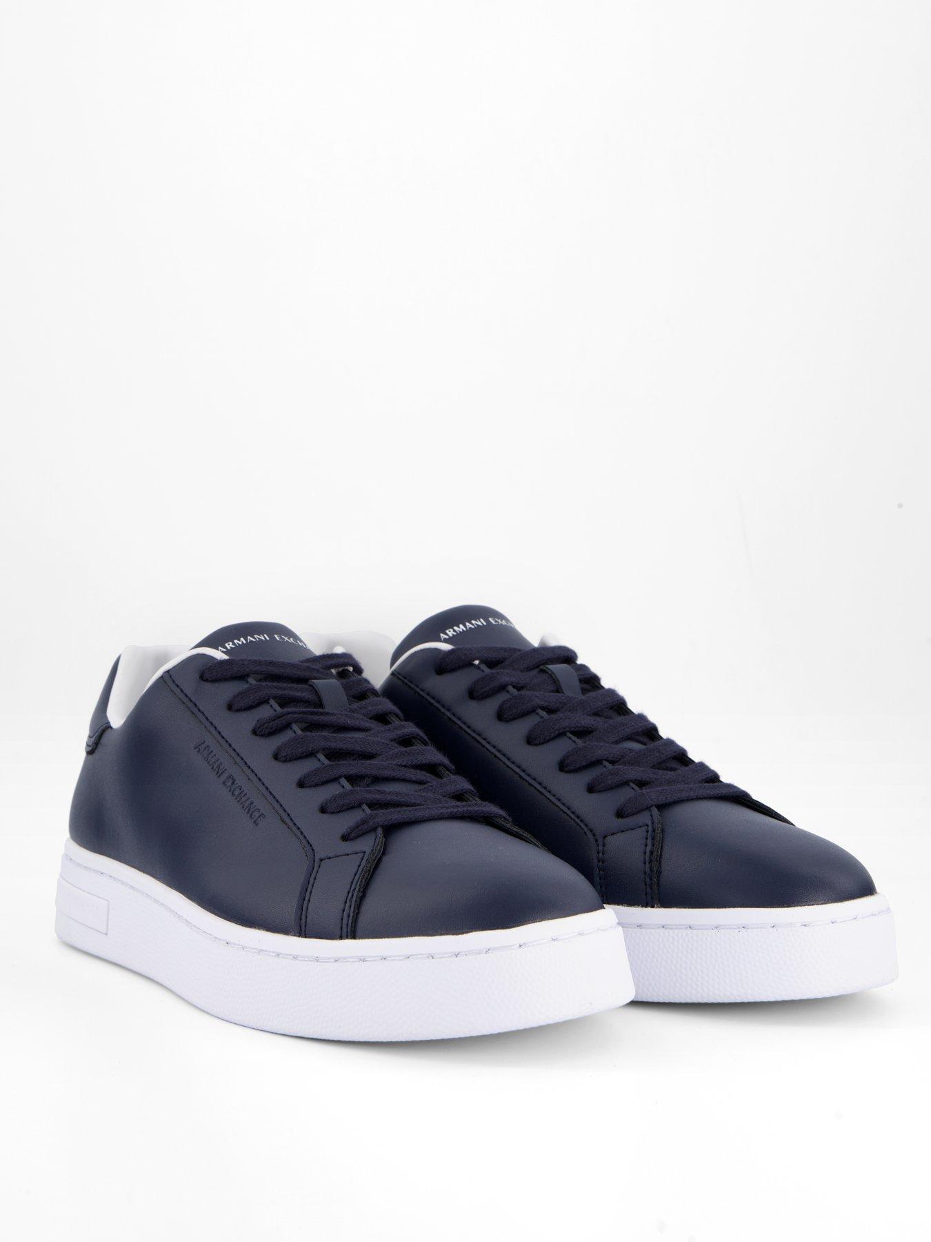 Image 5 of 6 of Armani Exchange Action Leather Trainers - Navy