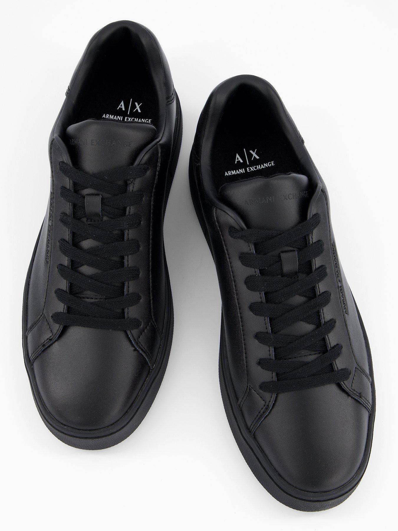 Image 3 of 6 of Armani Exchange Action Leather Trainers - Black