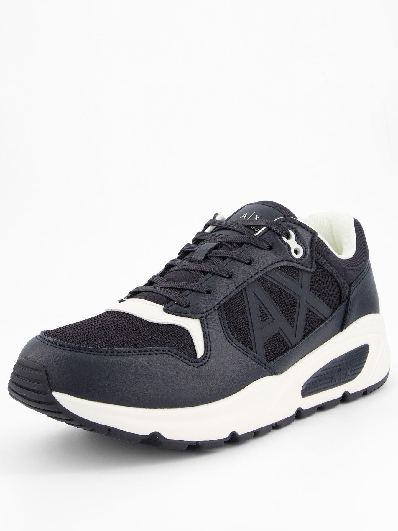 Image 2 of 6 of Armani Exchange Tonal Logo Trainers - Navy
